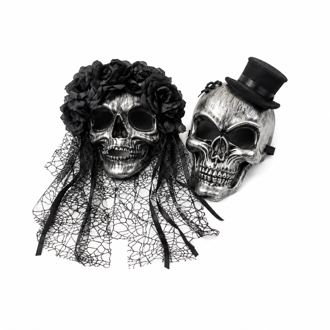 Midnight Vows Gothic Skull Mask Set