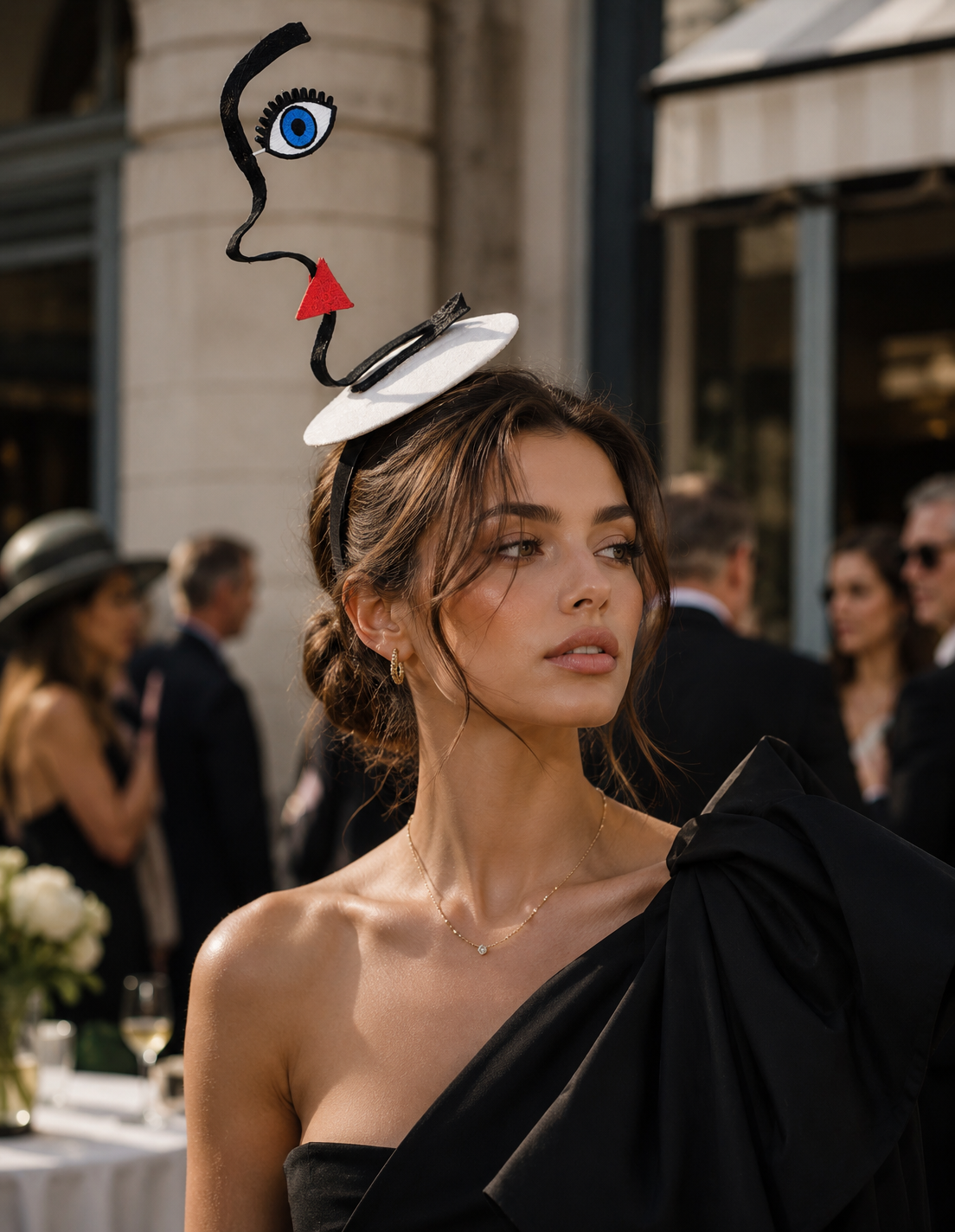 Abstract Face Fascinator – Avant Garde Sculptural Headpiece