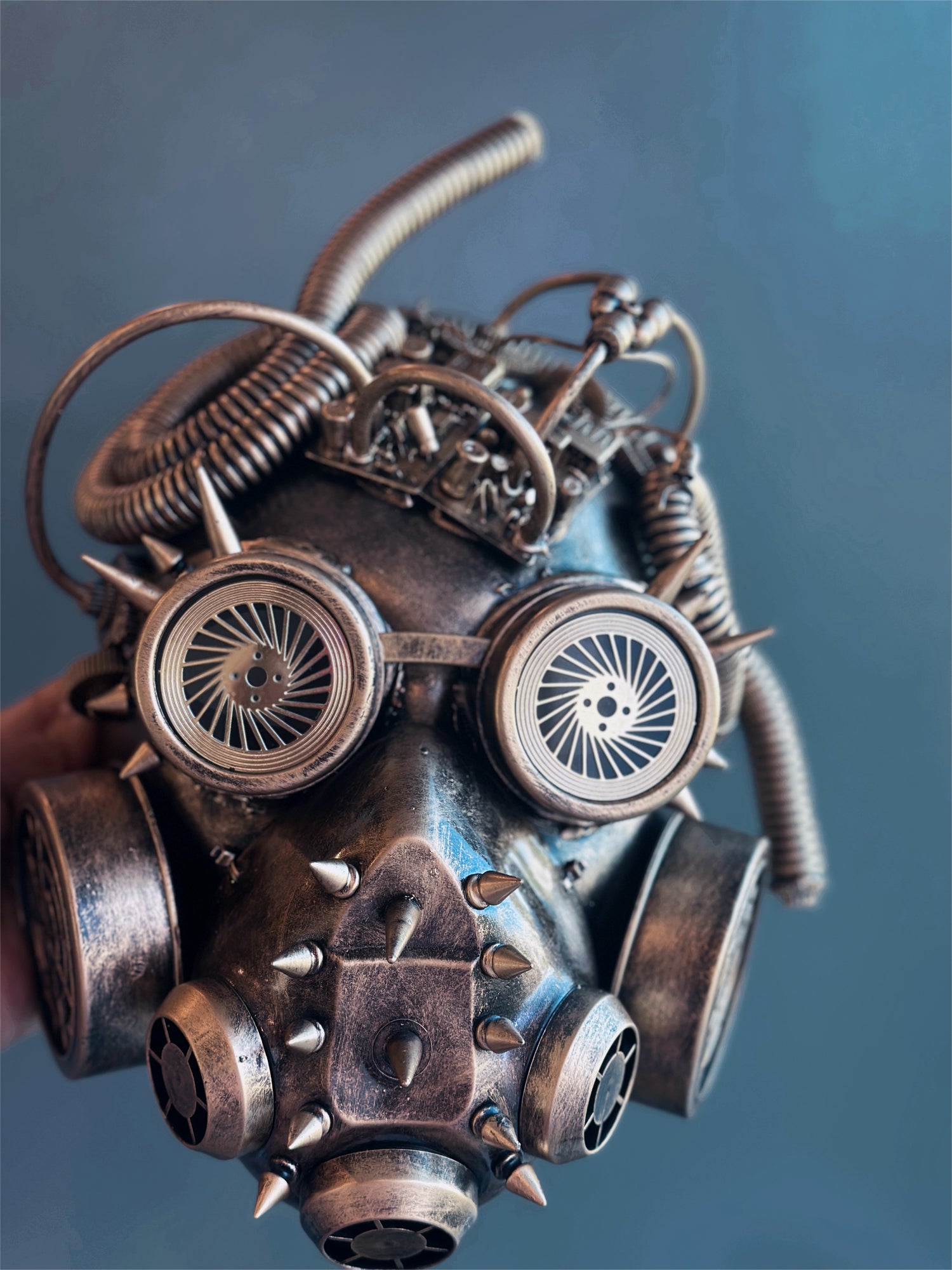 Steampunk Full Face Gas Mask - Gold
