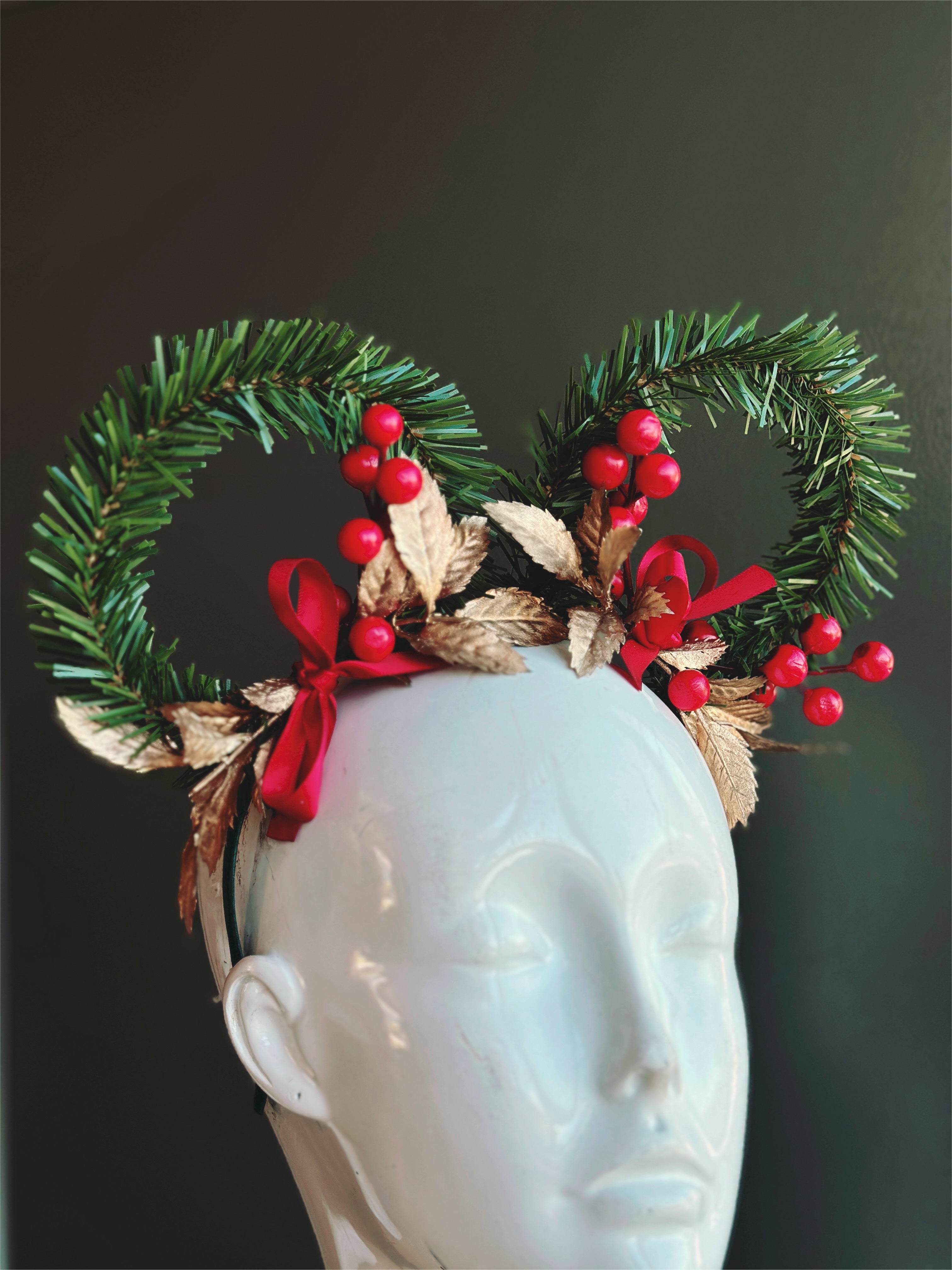 Christmas Mouse Ears Headband