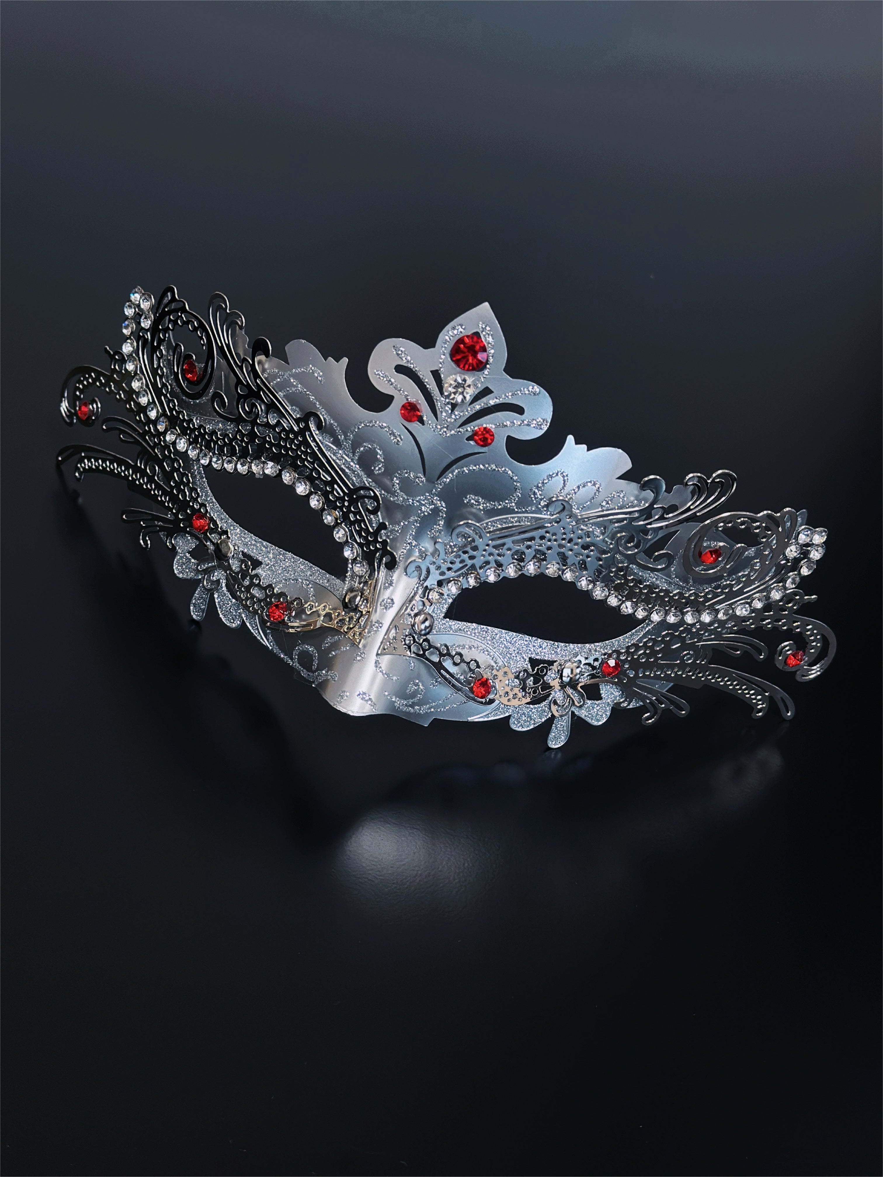 Fox Masquerade Mask in Silver and White – Masquerade Store