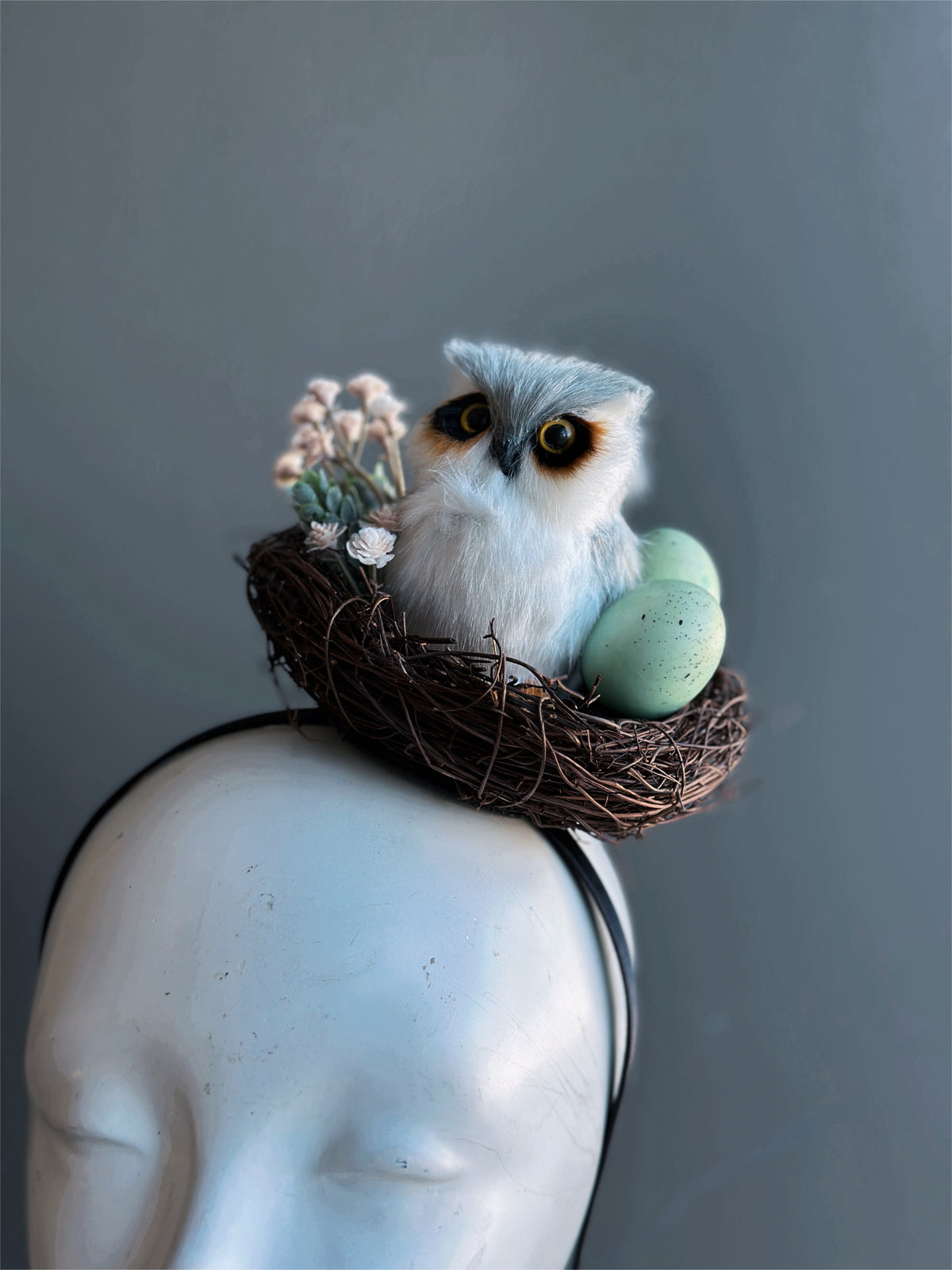 Woodland Owl Nest Fascinator
