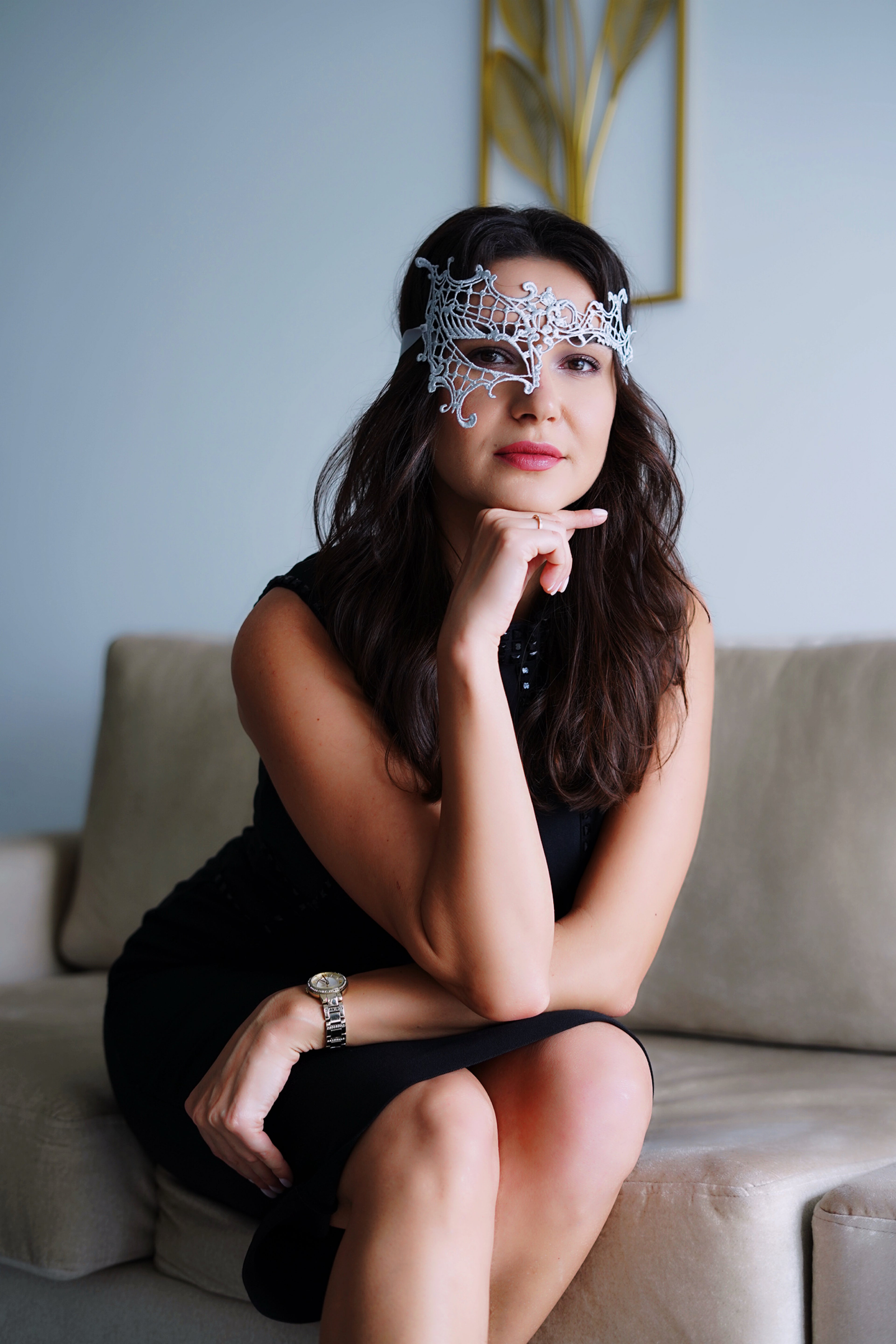 Phantom Lace Mask - Silver