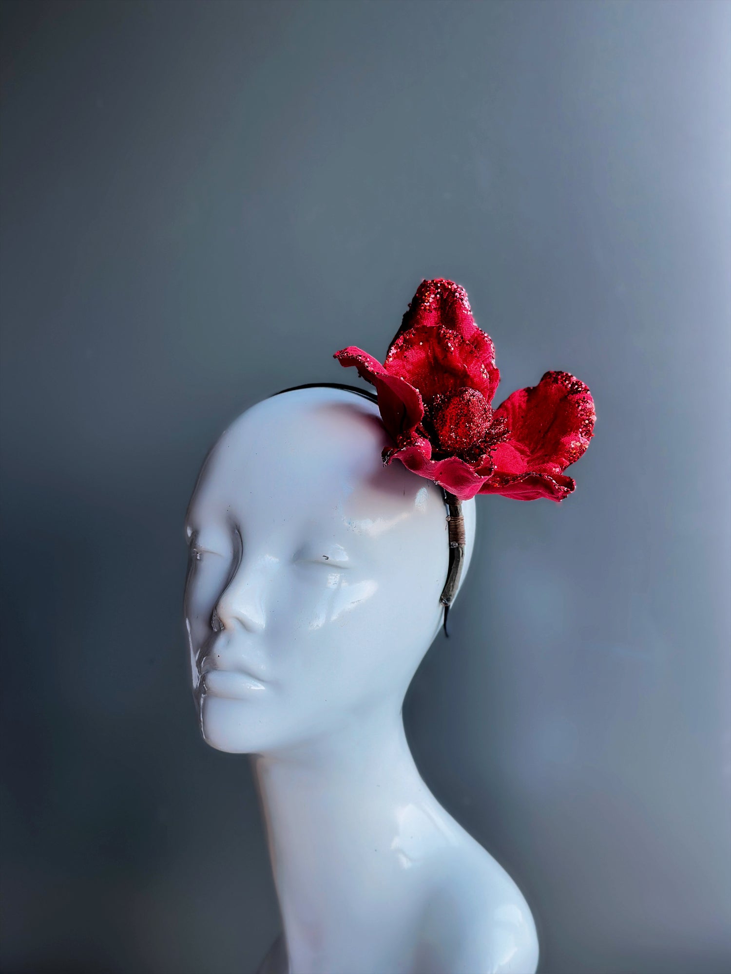 Glittering Christmas Flower Headband