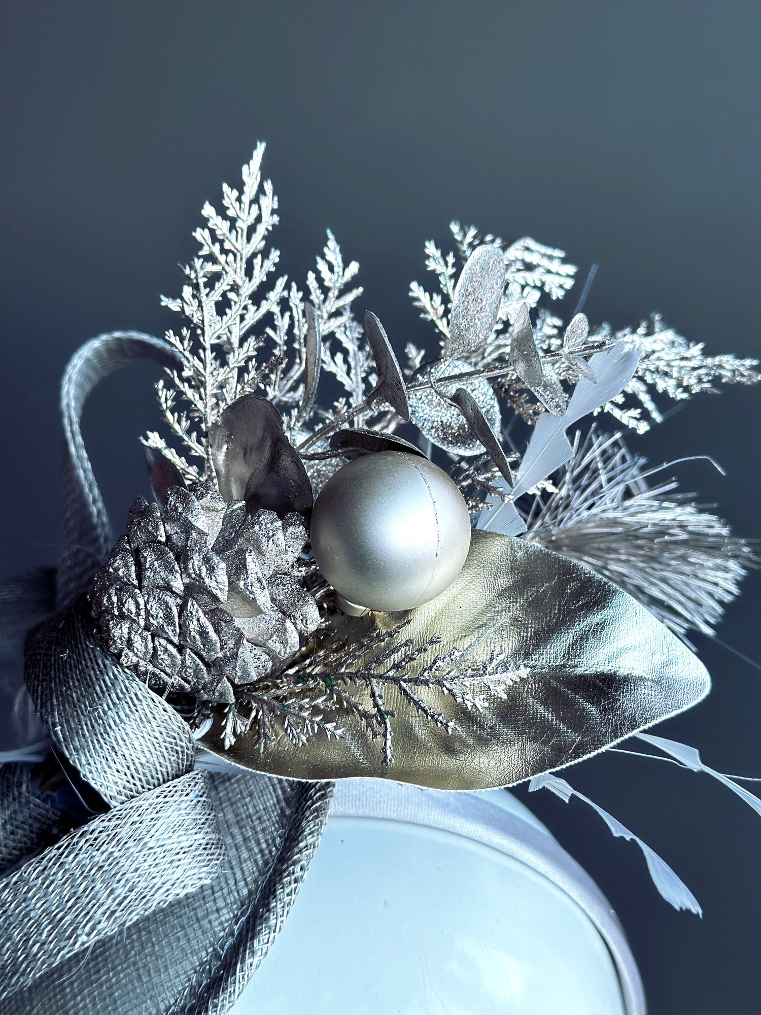 Frosty Forest Christmas Fascinator
