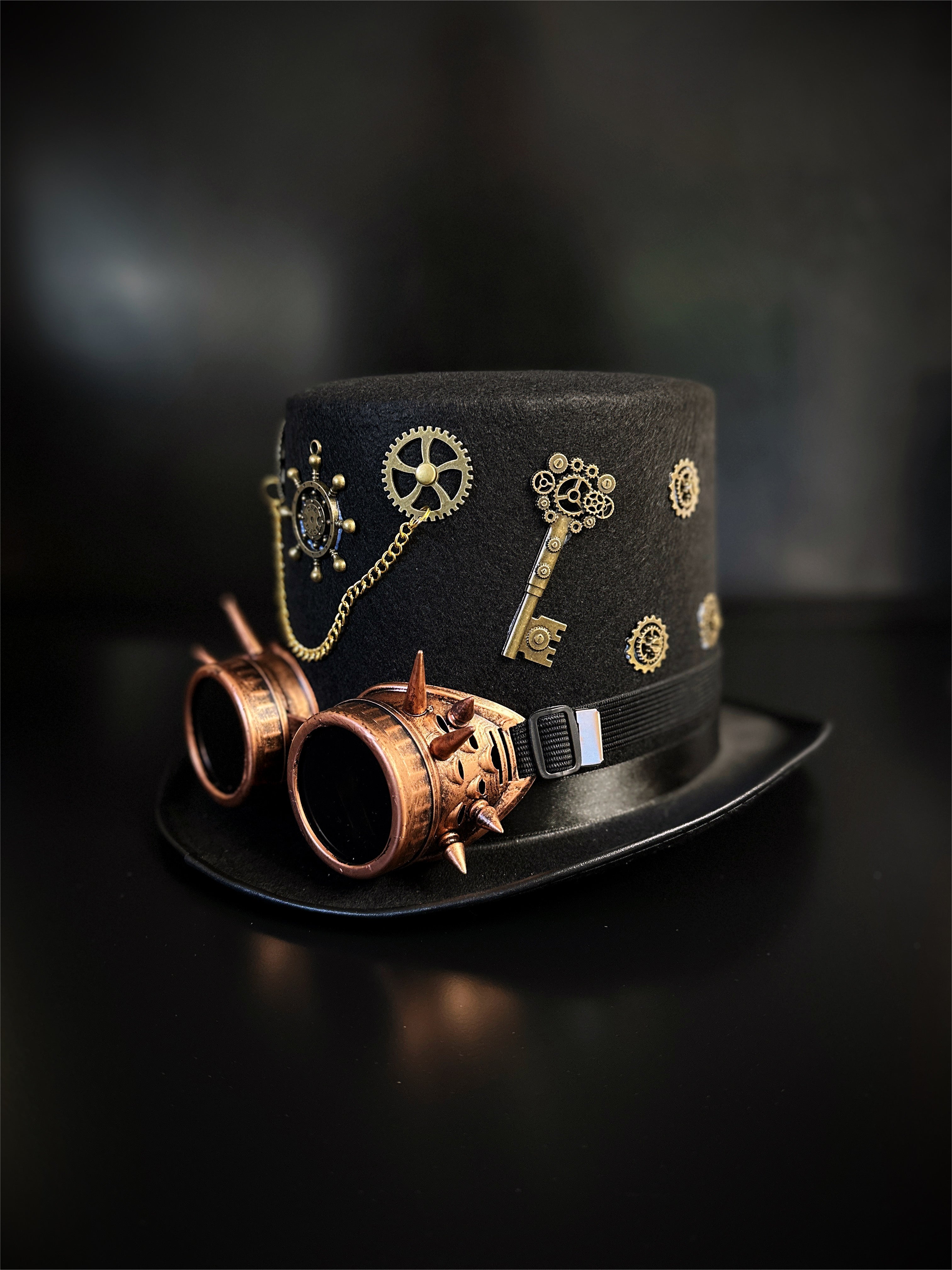 Steampunk Top Hat - Black