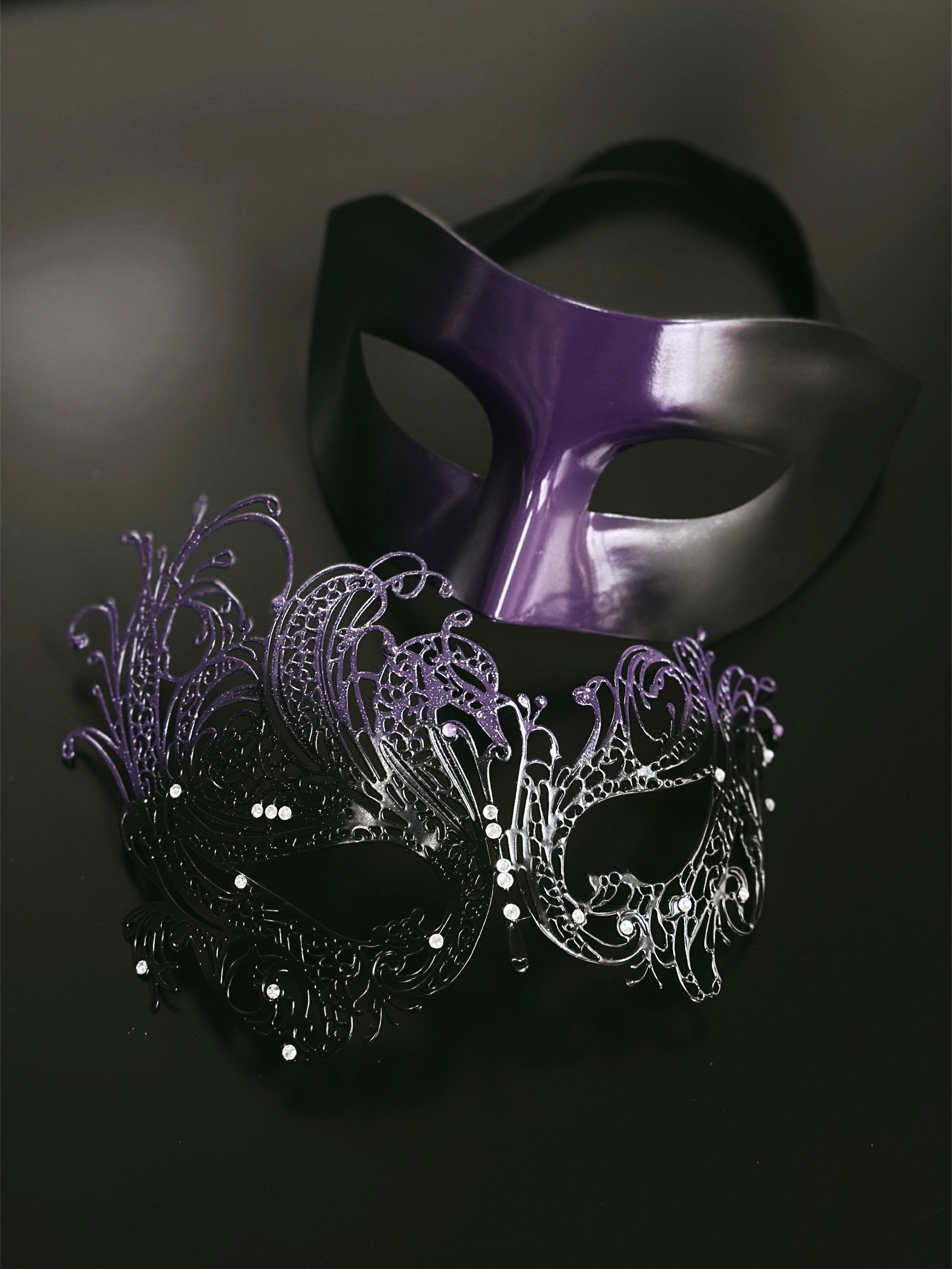 Obsidian Twilight Couples Set - Black & Purple