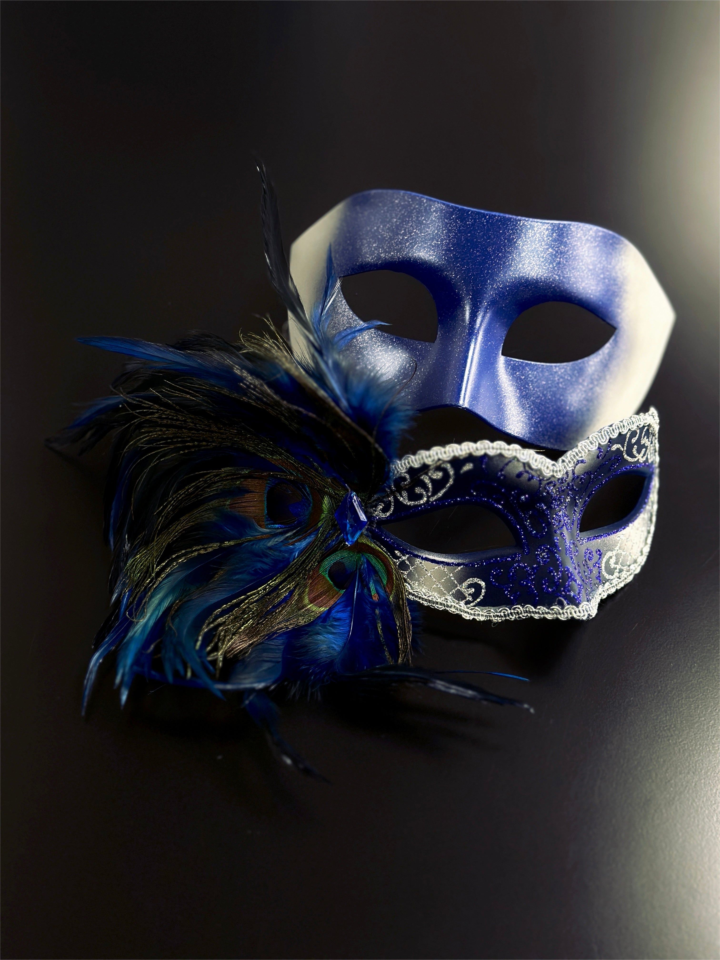 Moonlit Majesty Pair - Peacock Feathers
