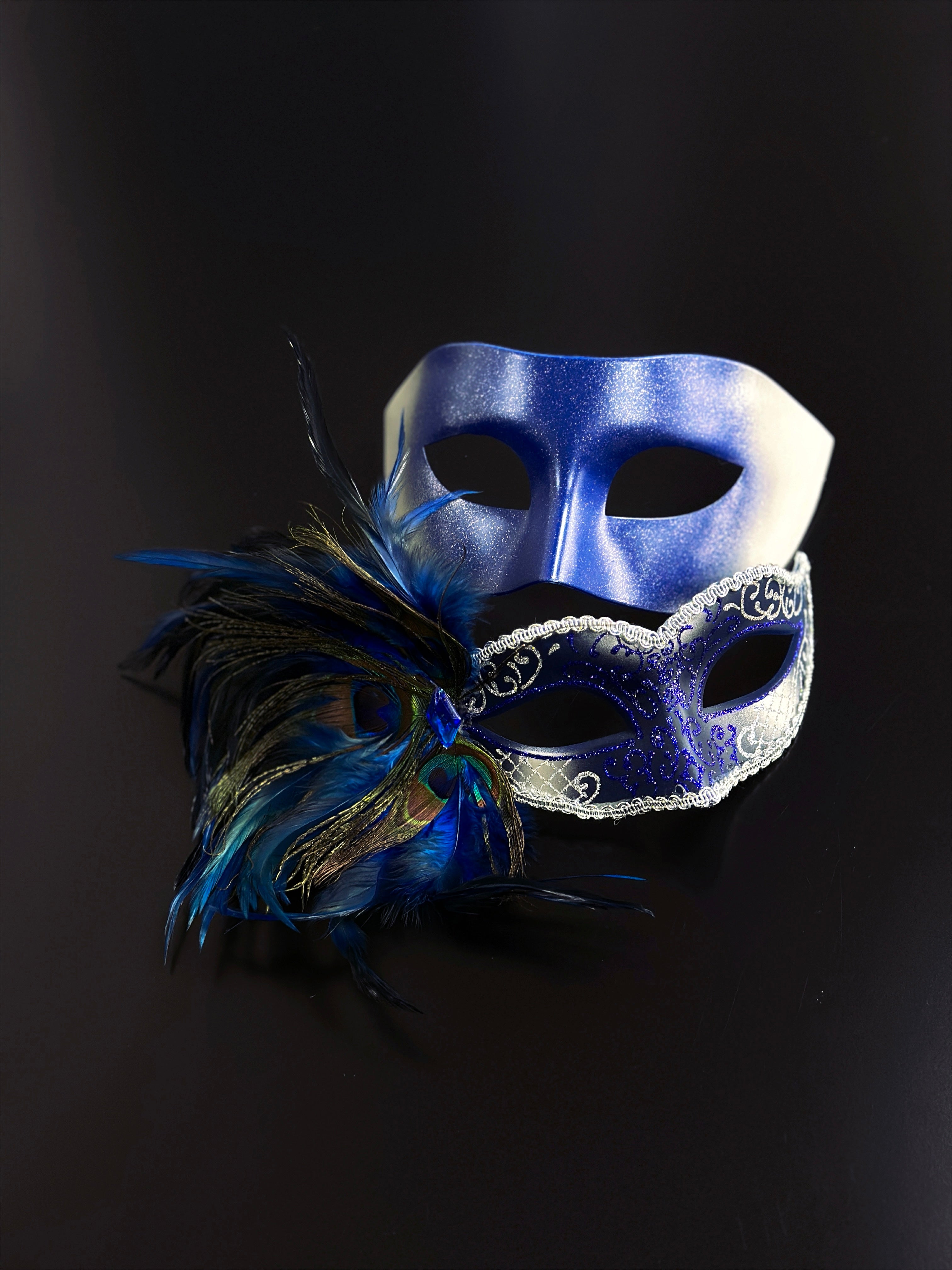 Moonlit Majesty Pair - Peacock Feathers