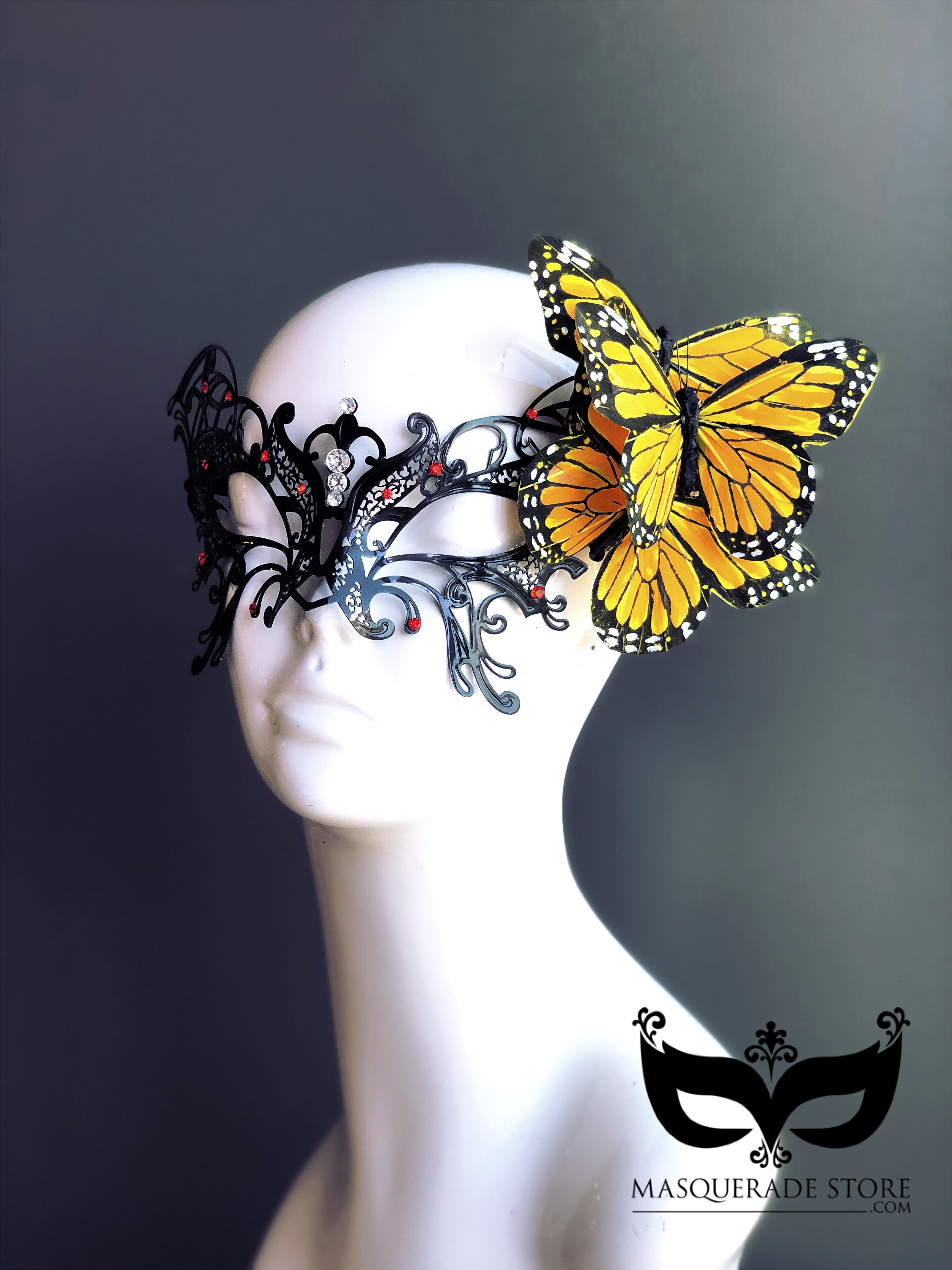 Midnight Black Monarch – Butterfly Mask
