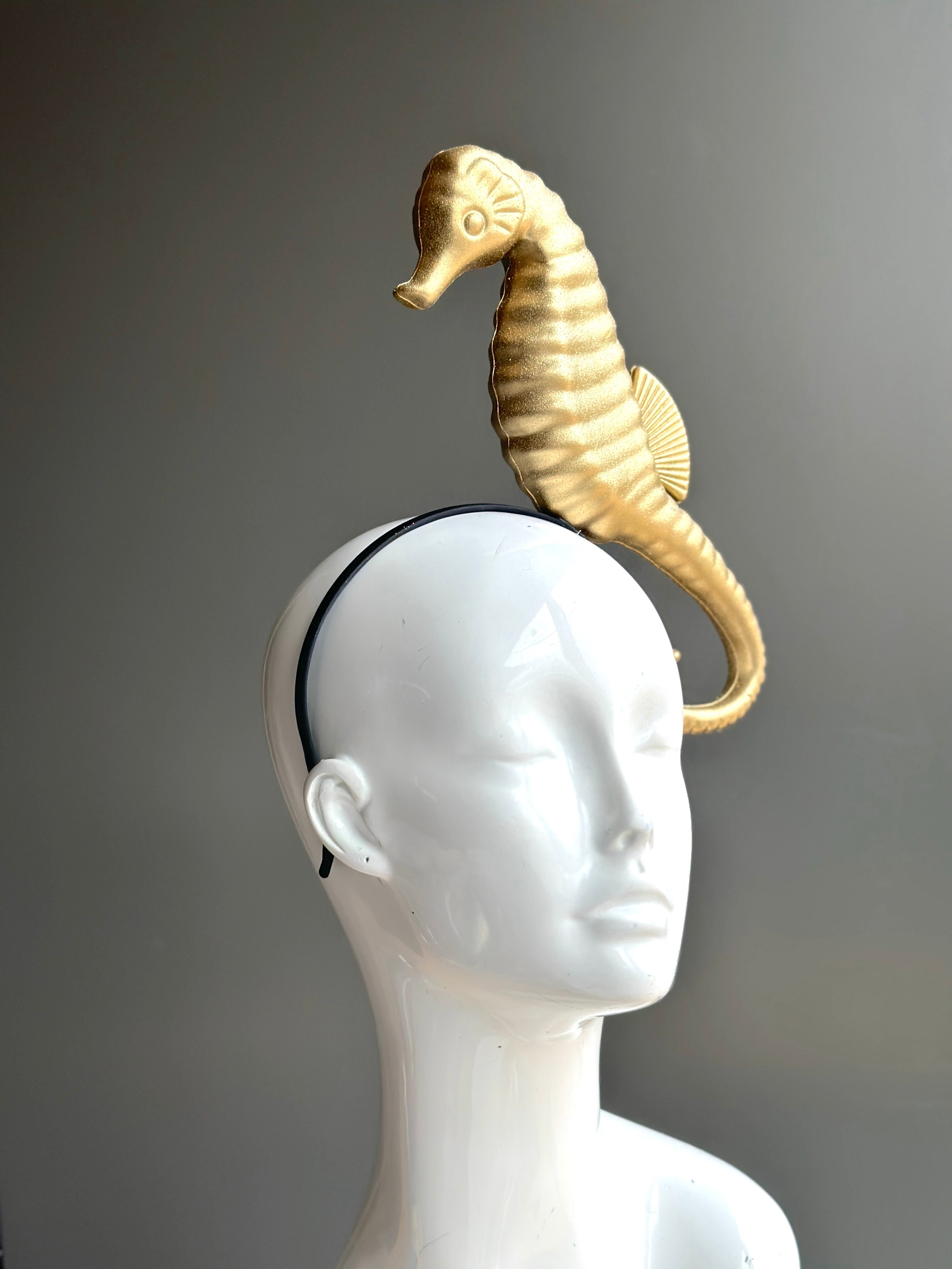 Seahorse Fascinator - Gilded