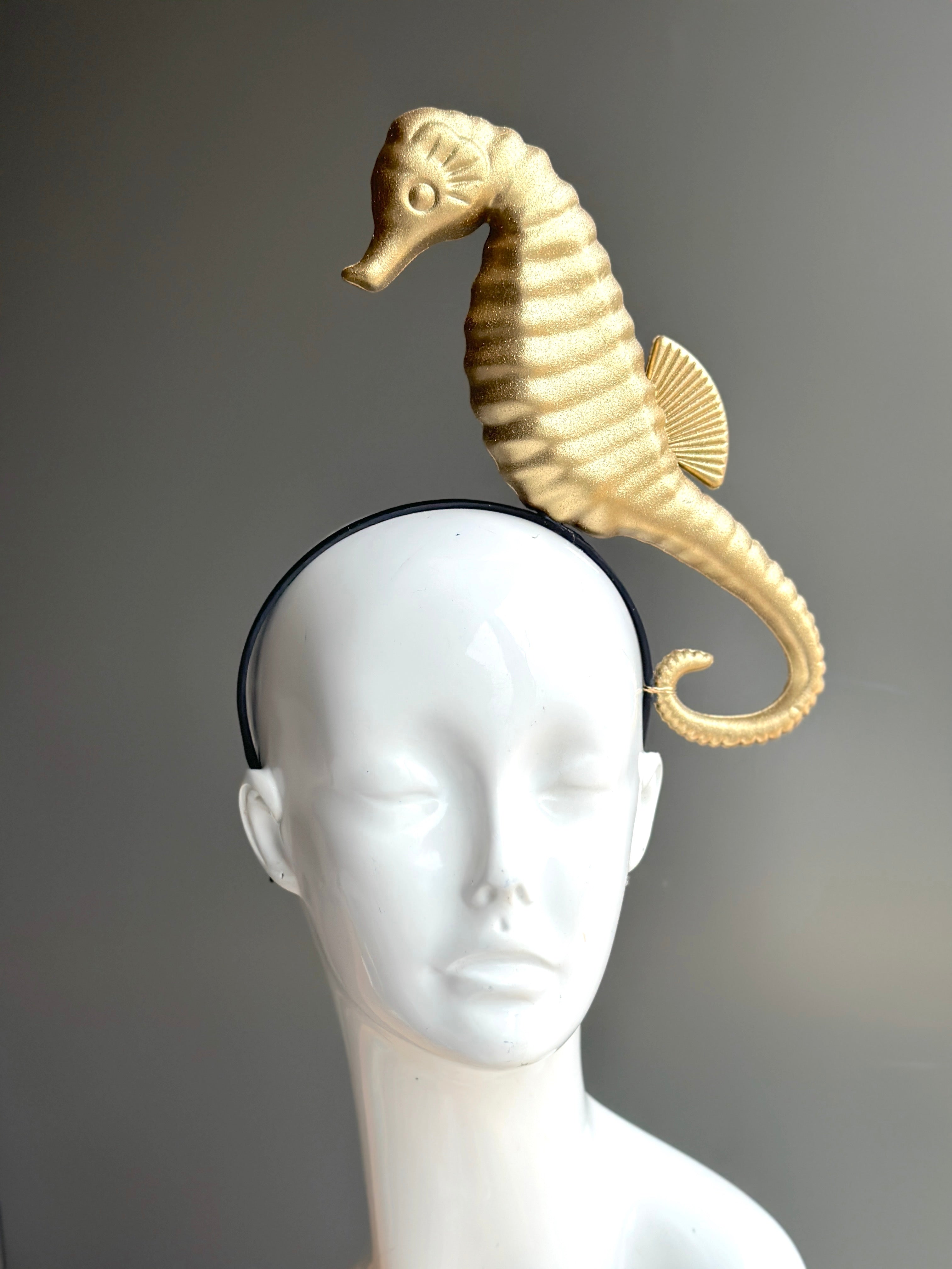 Seahorse Fascinator - Gilded
