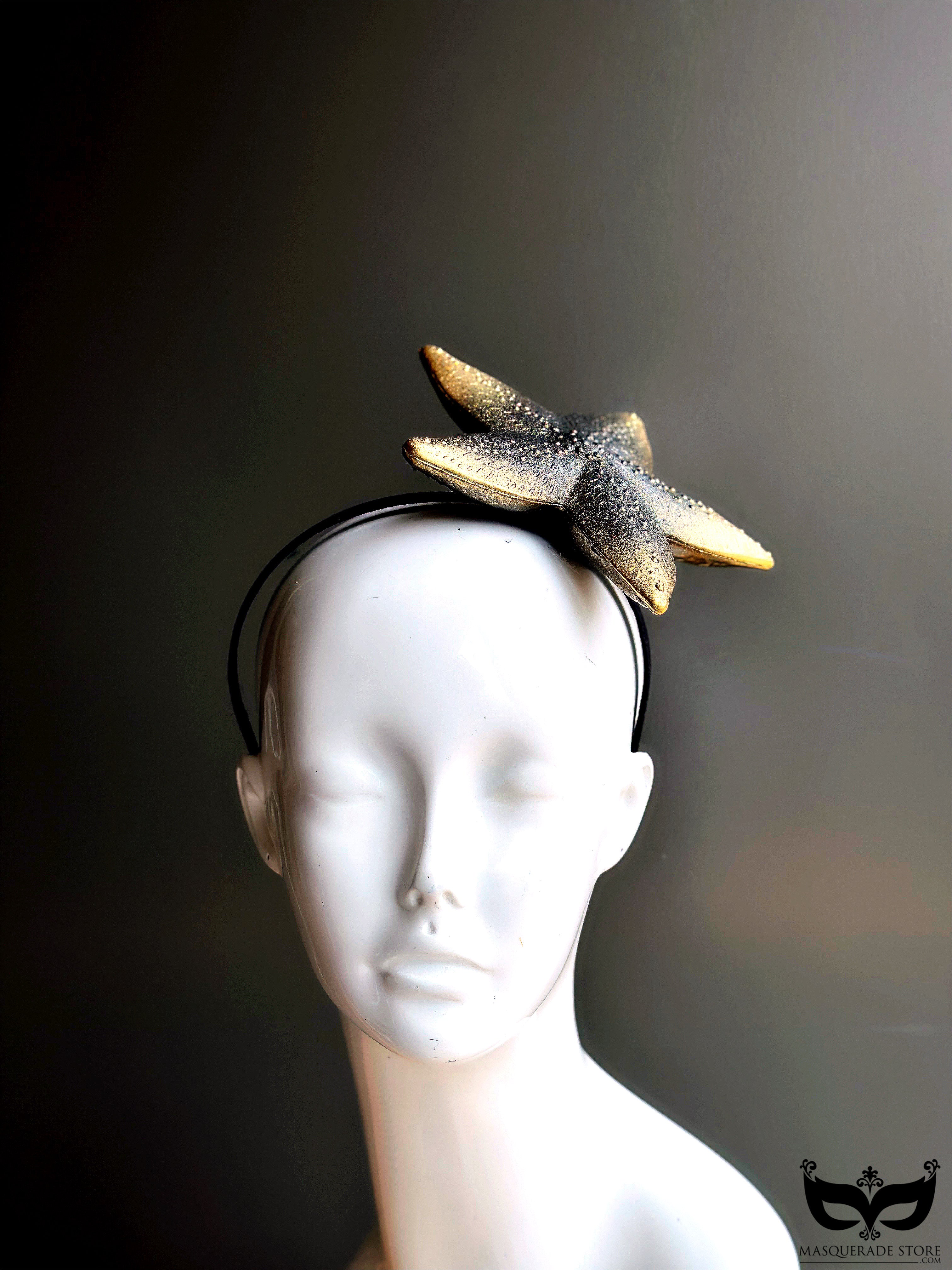 Starfish Fascinator - Gold Noir
