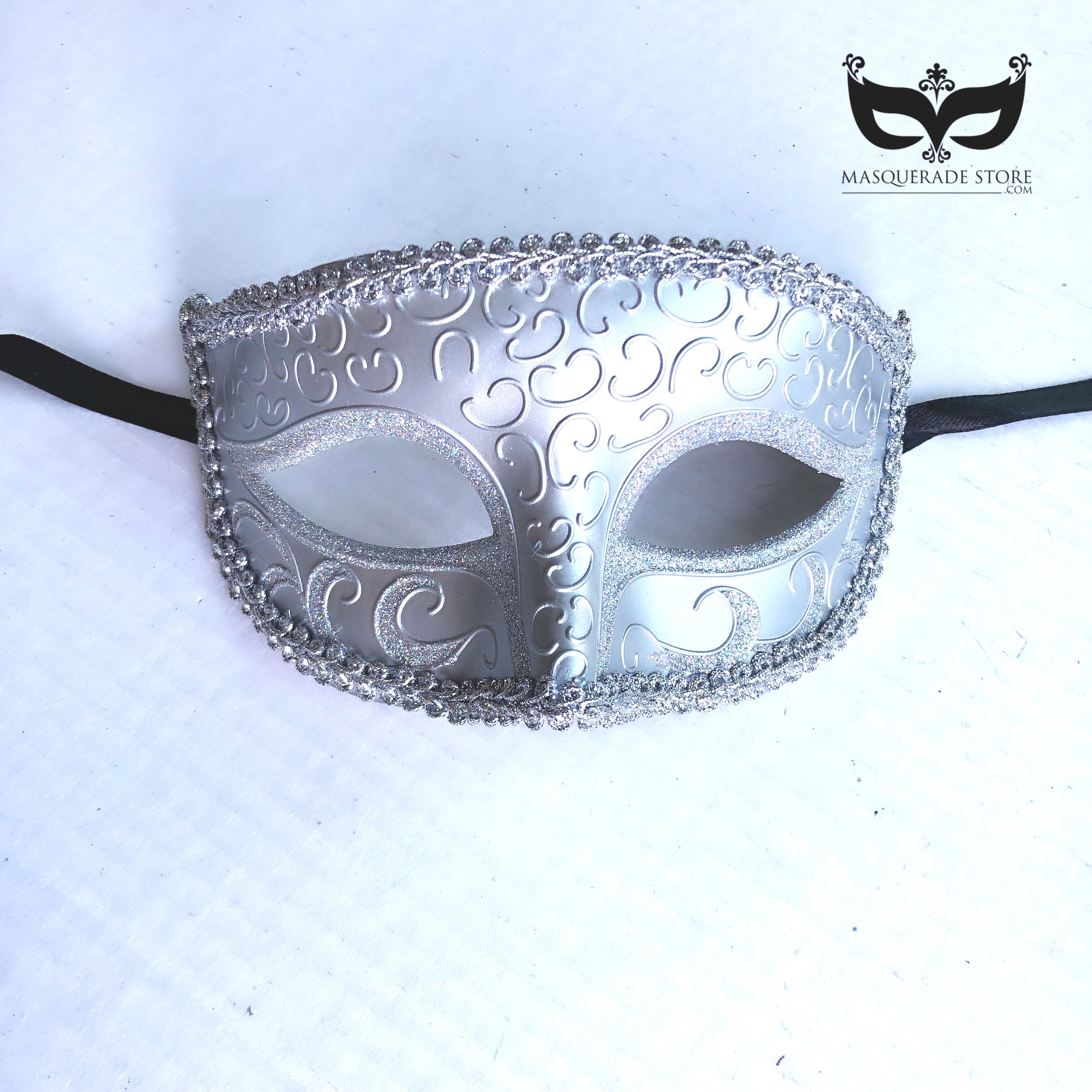 Silver Glitter Mask