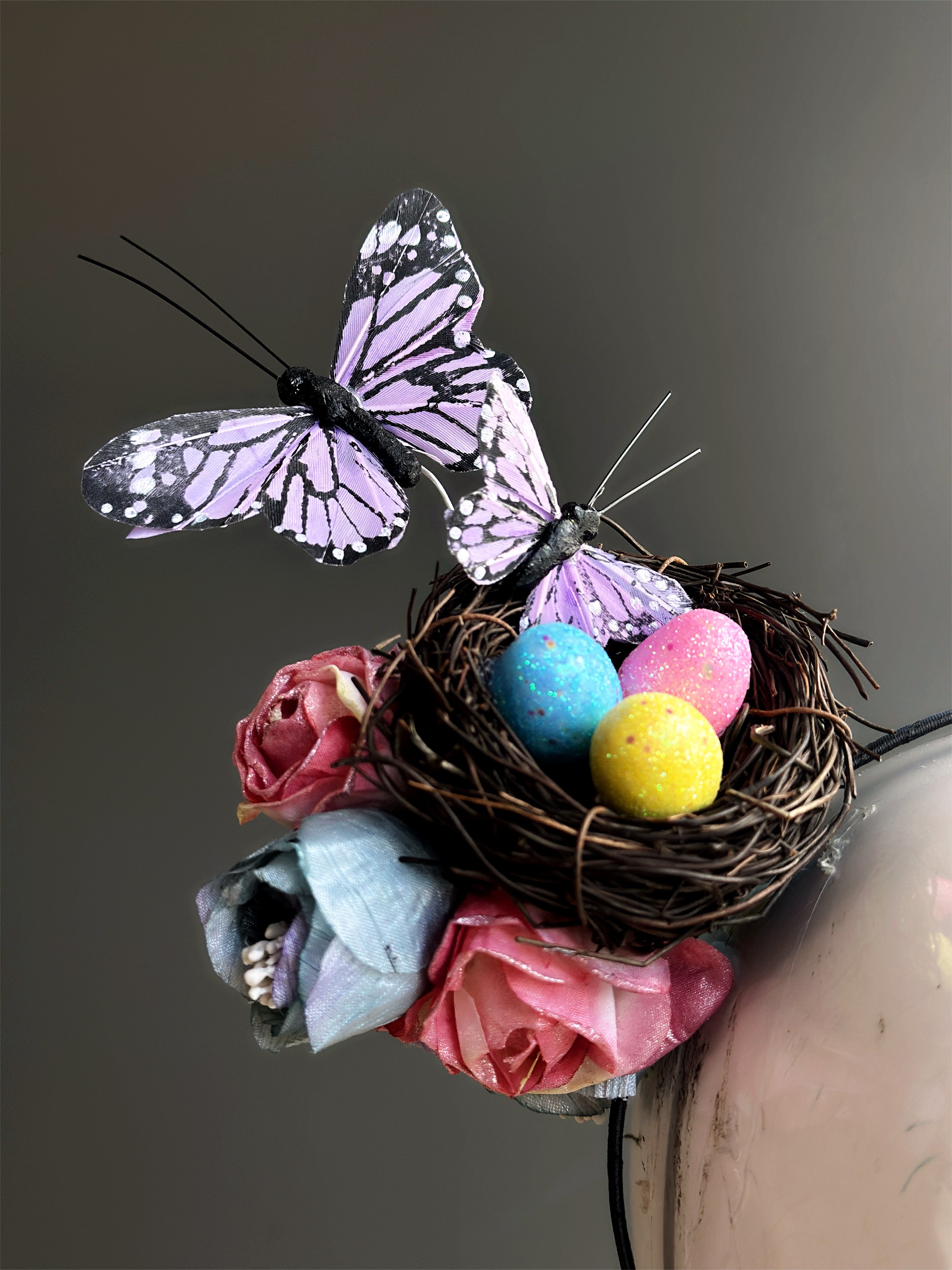 Easter Fascinator - Butterfly Nest