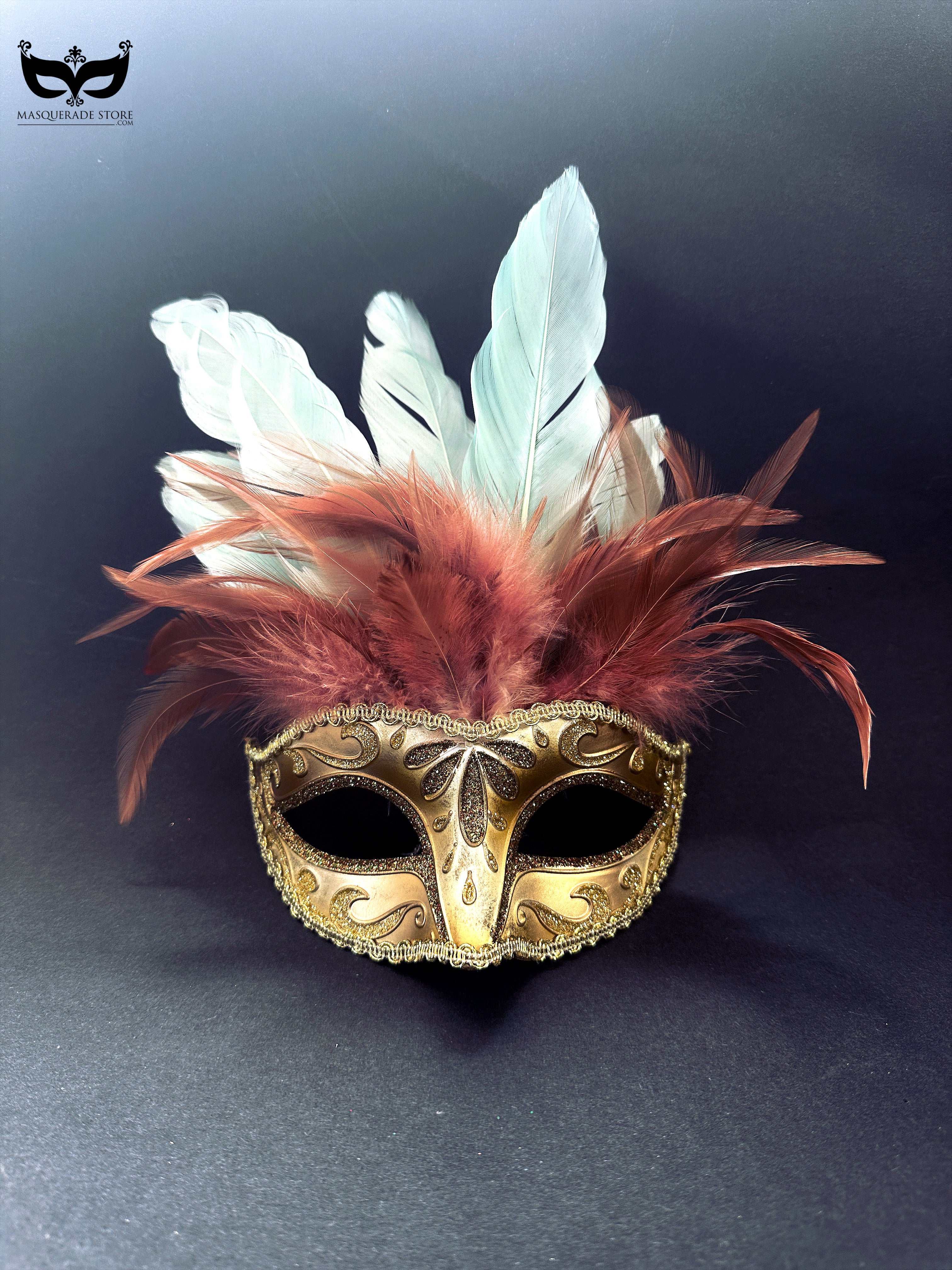 Golden Plume – Feather Mask