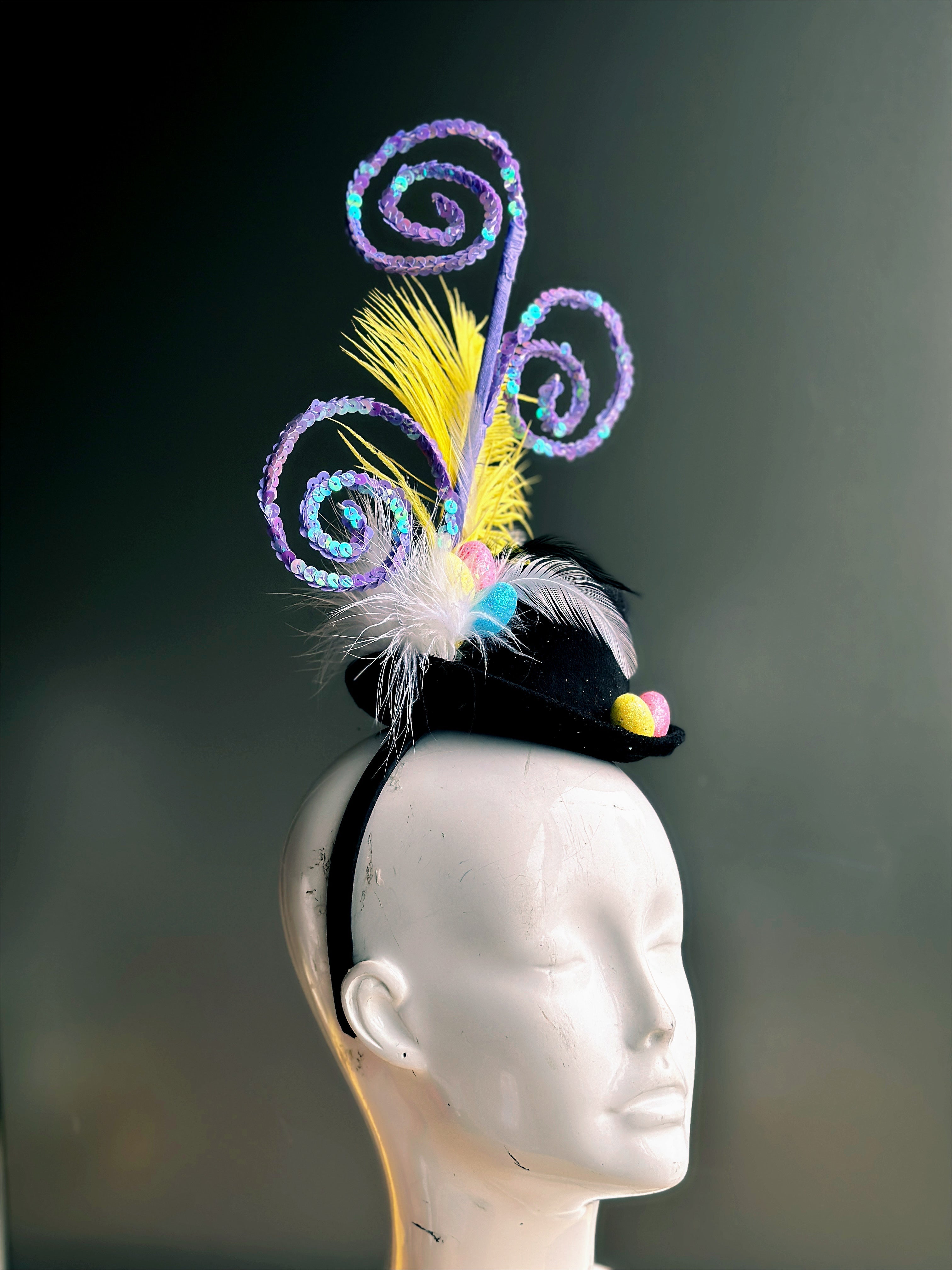 Kids Easter Hat - Purple Swirl