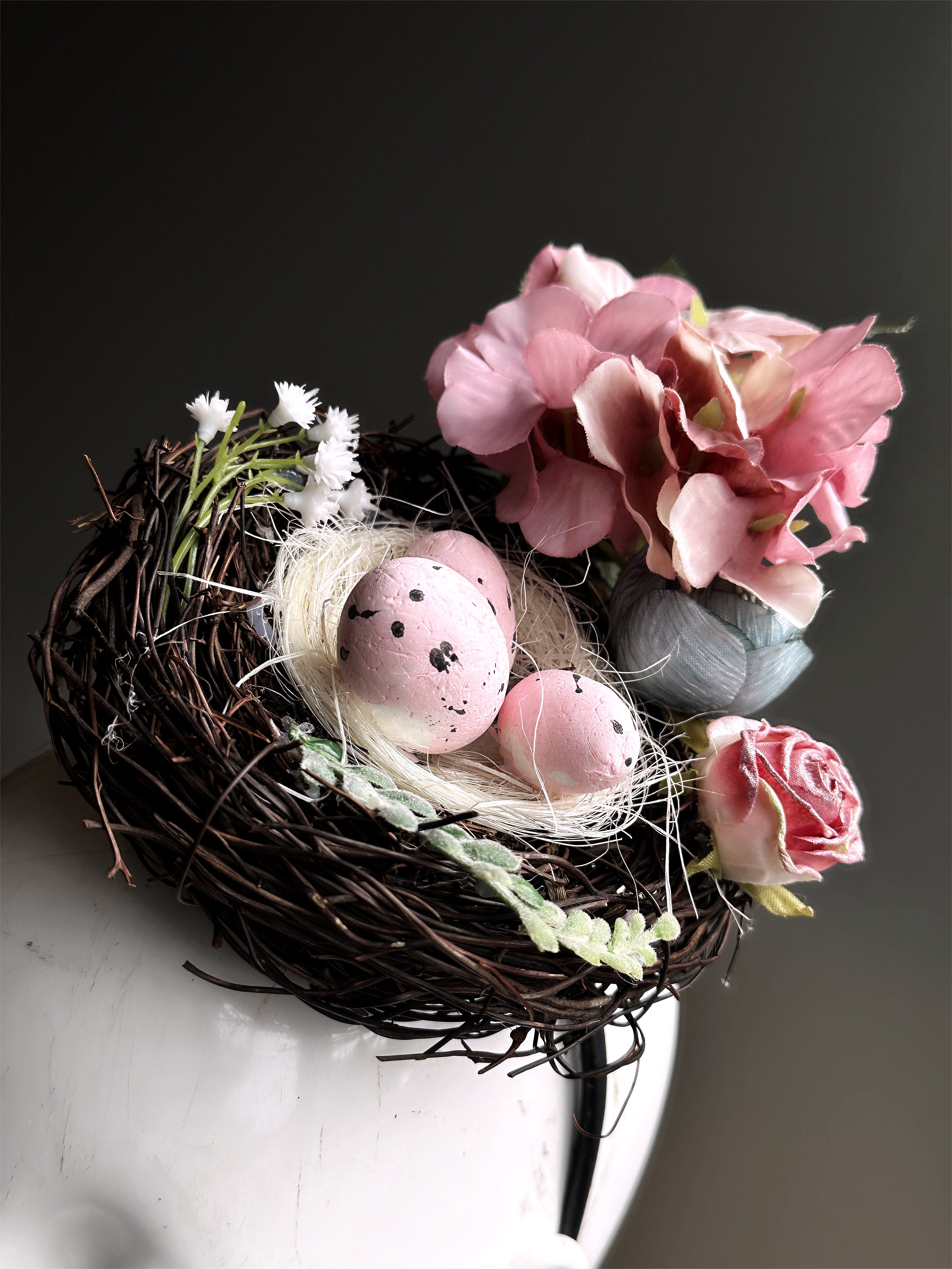 Elegant Floral Nest Headpiece