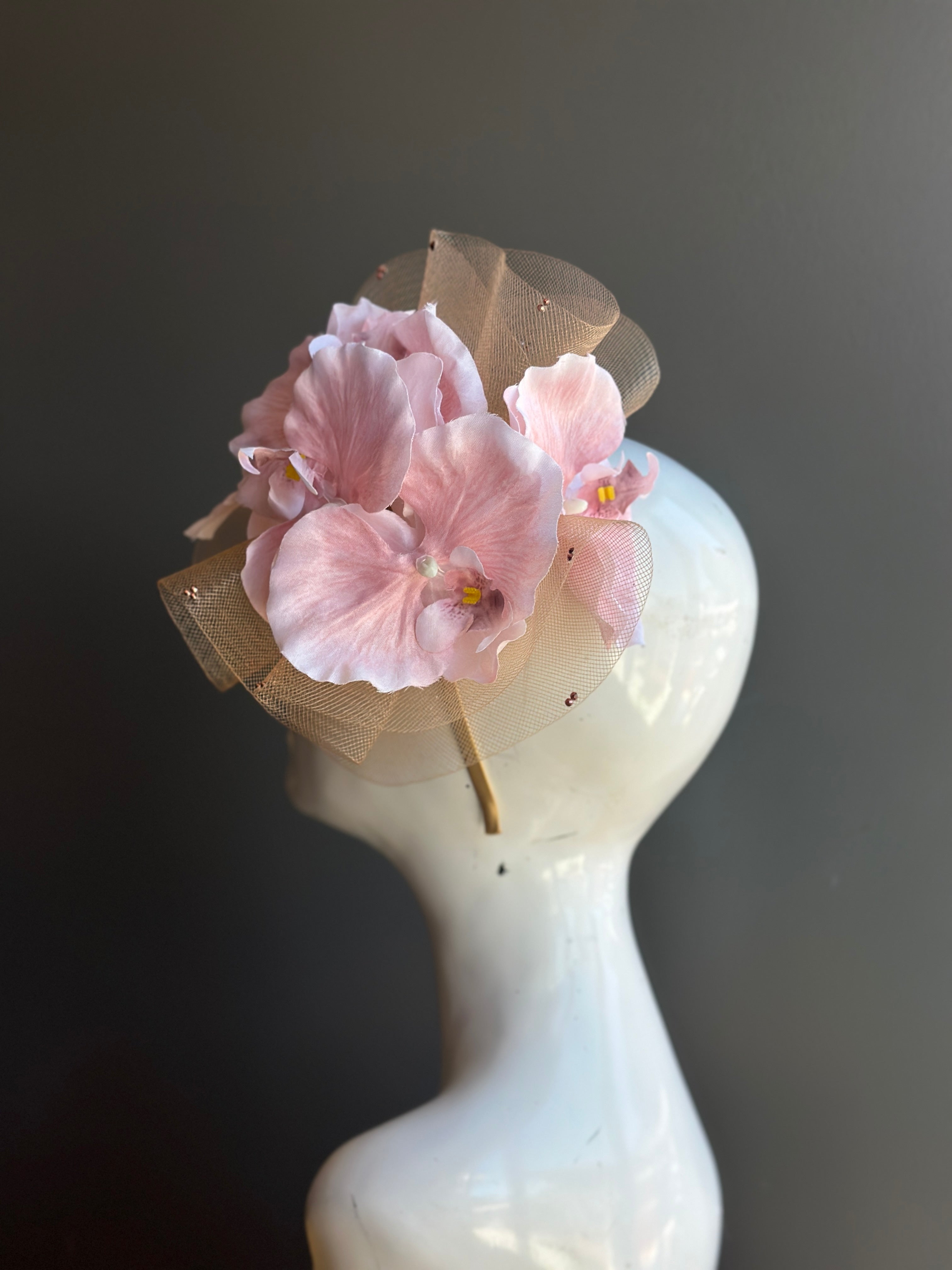 Blush Pink Floral Fascinator