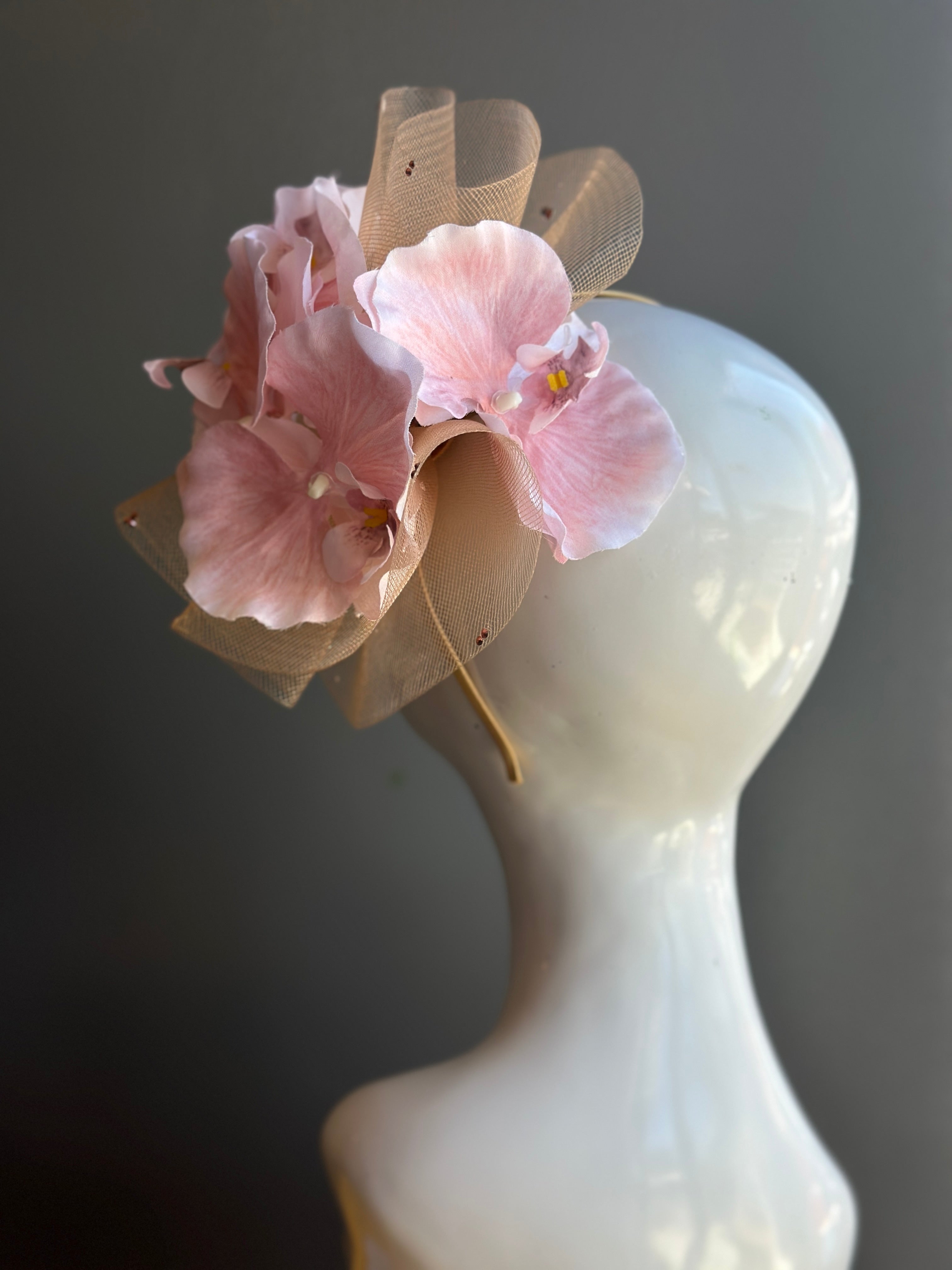 Blush Pink Floral Fascinator