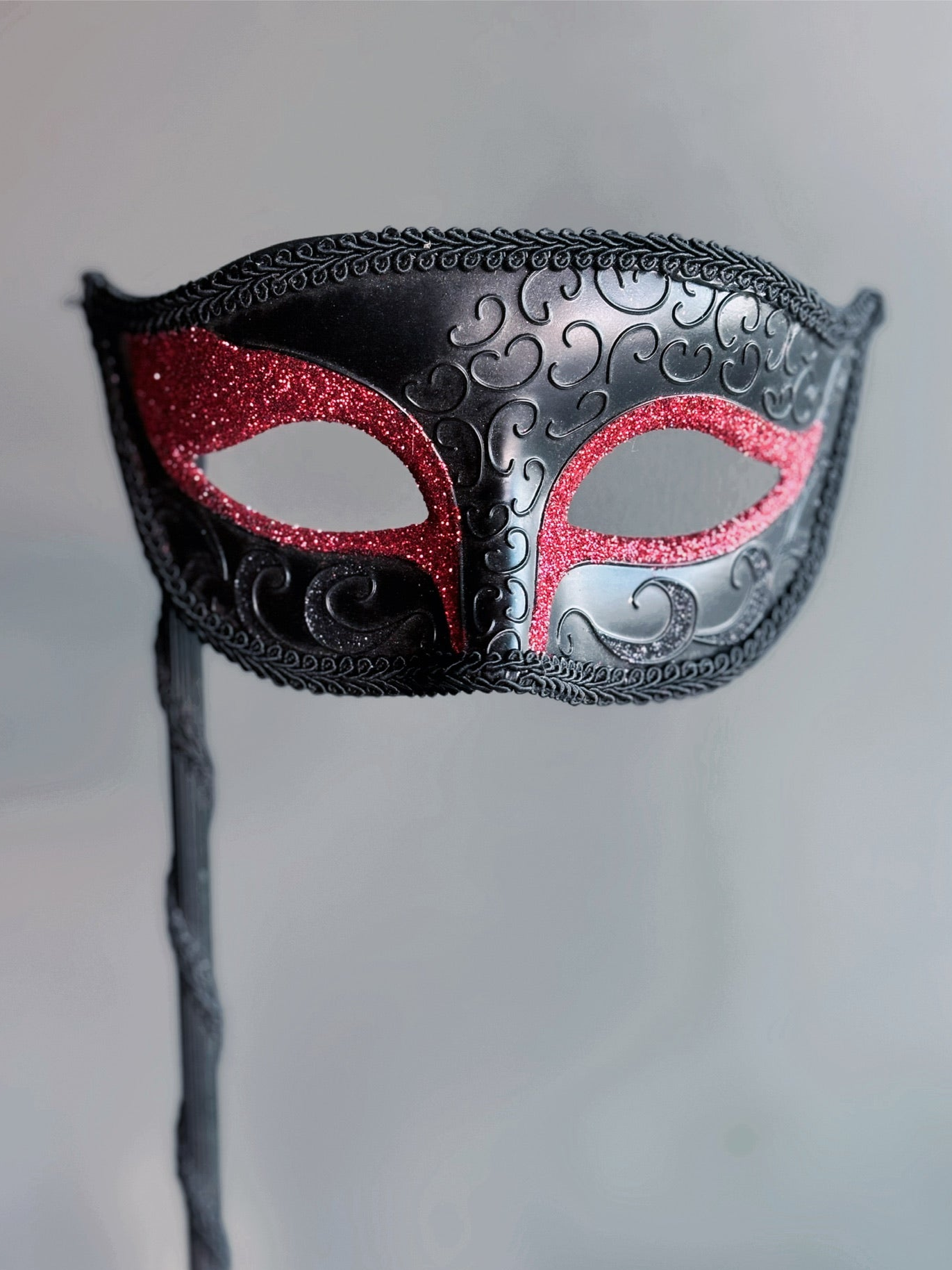 Valor Handheld Stick Mask - Black/Red