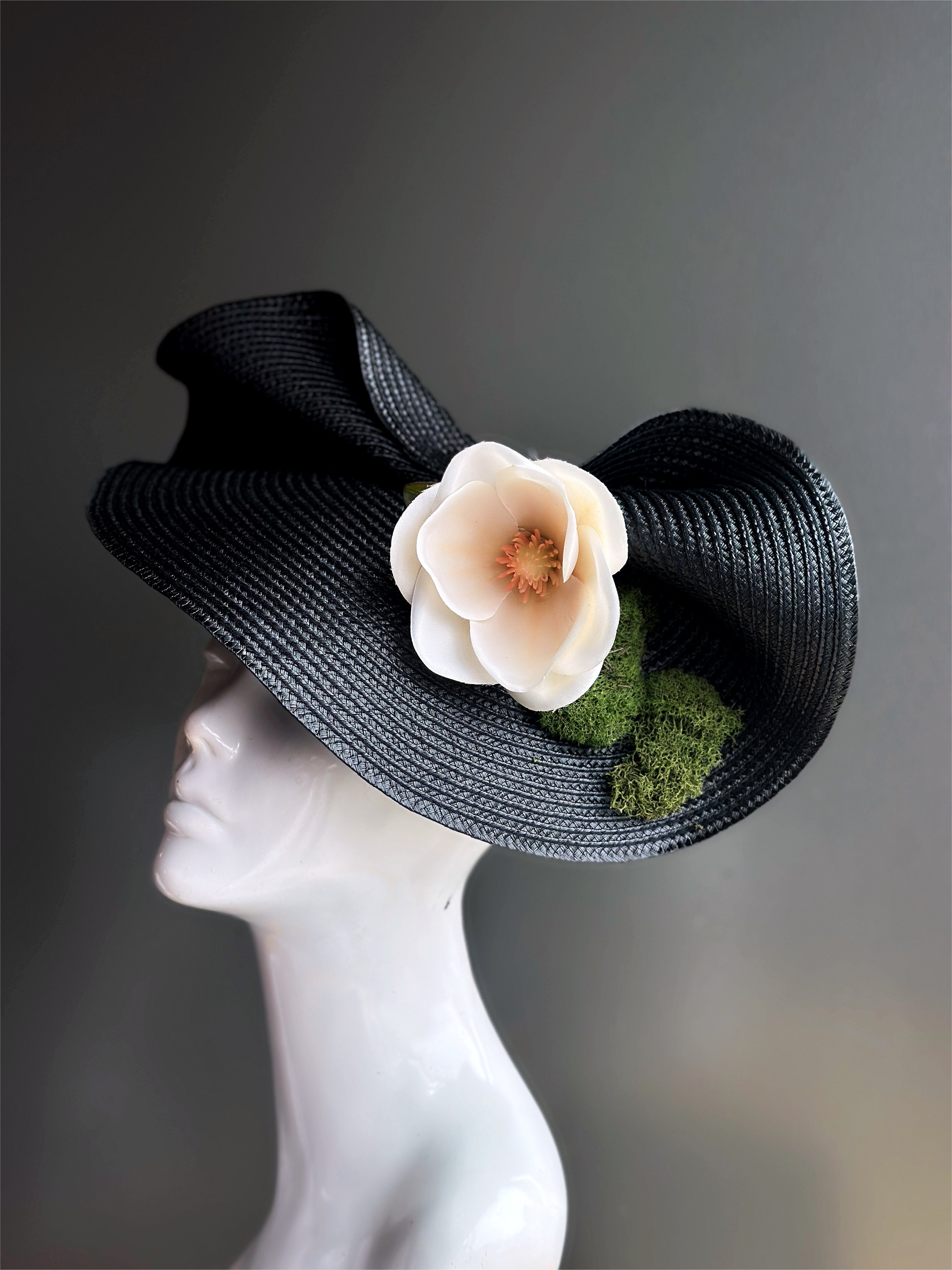 Black Straw Hat - Magnolia & Moss