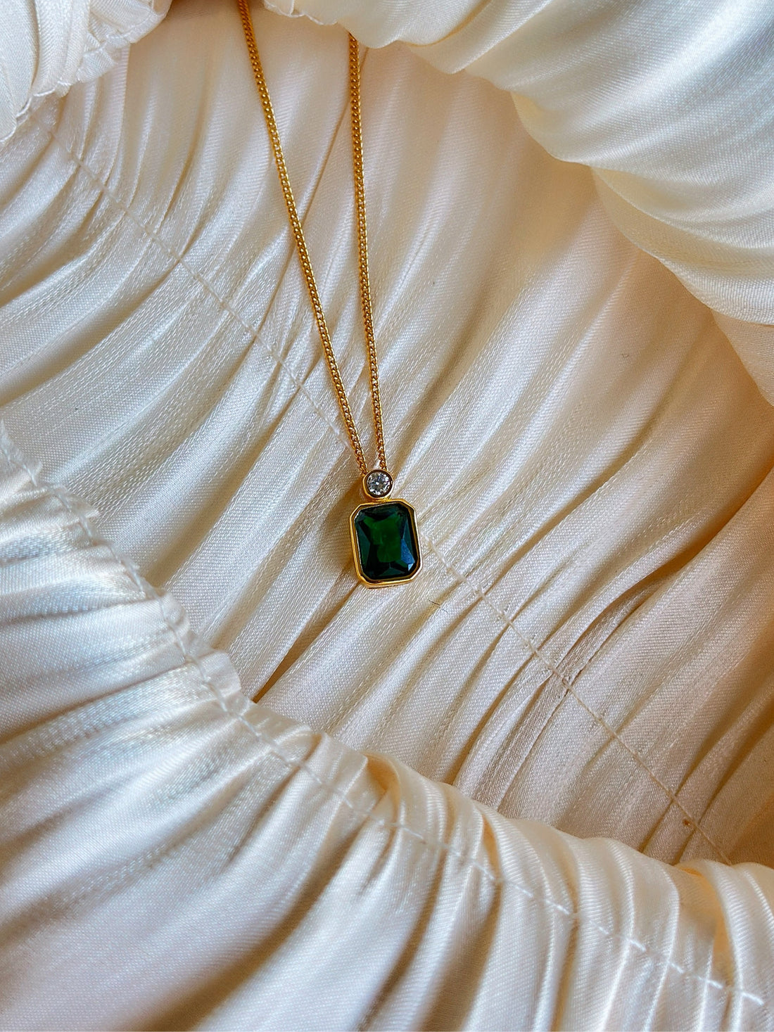 Verona - Necklace (Gold/Green)