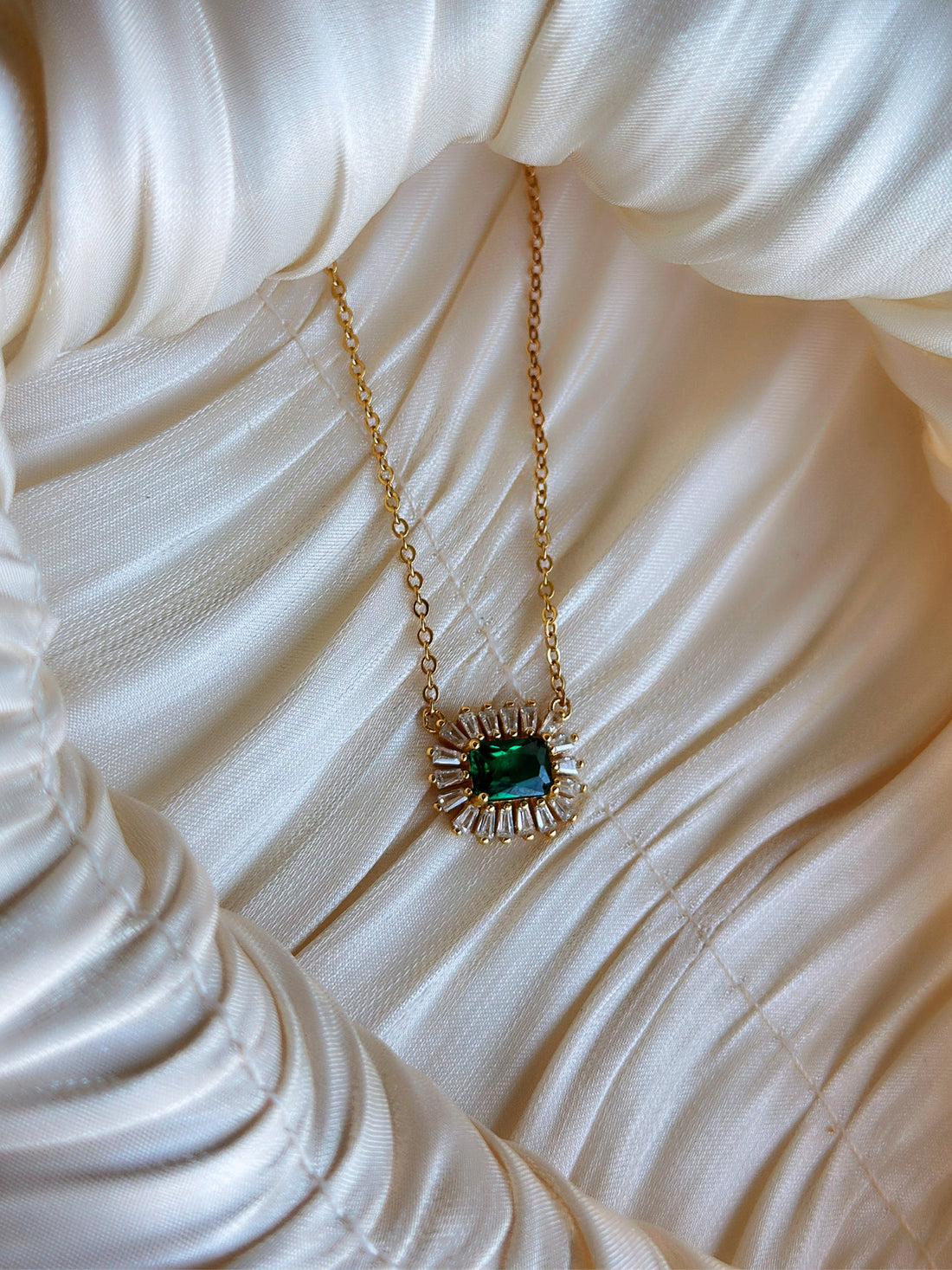 Anya - Necklace (Gold/Green)