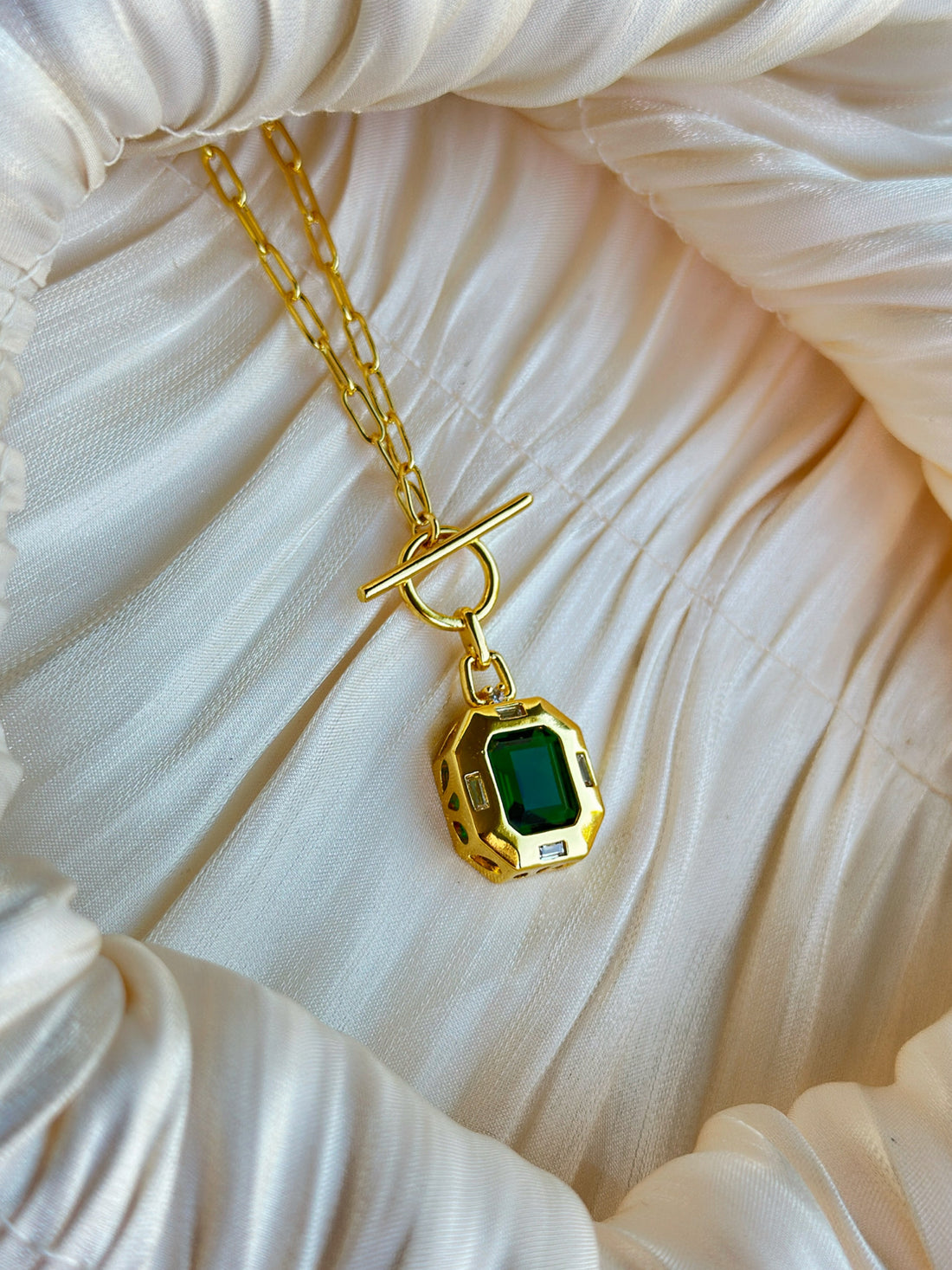 Vera - Necklace (Gold/Green)