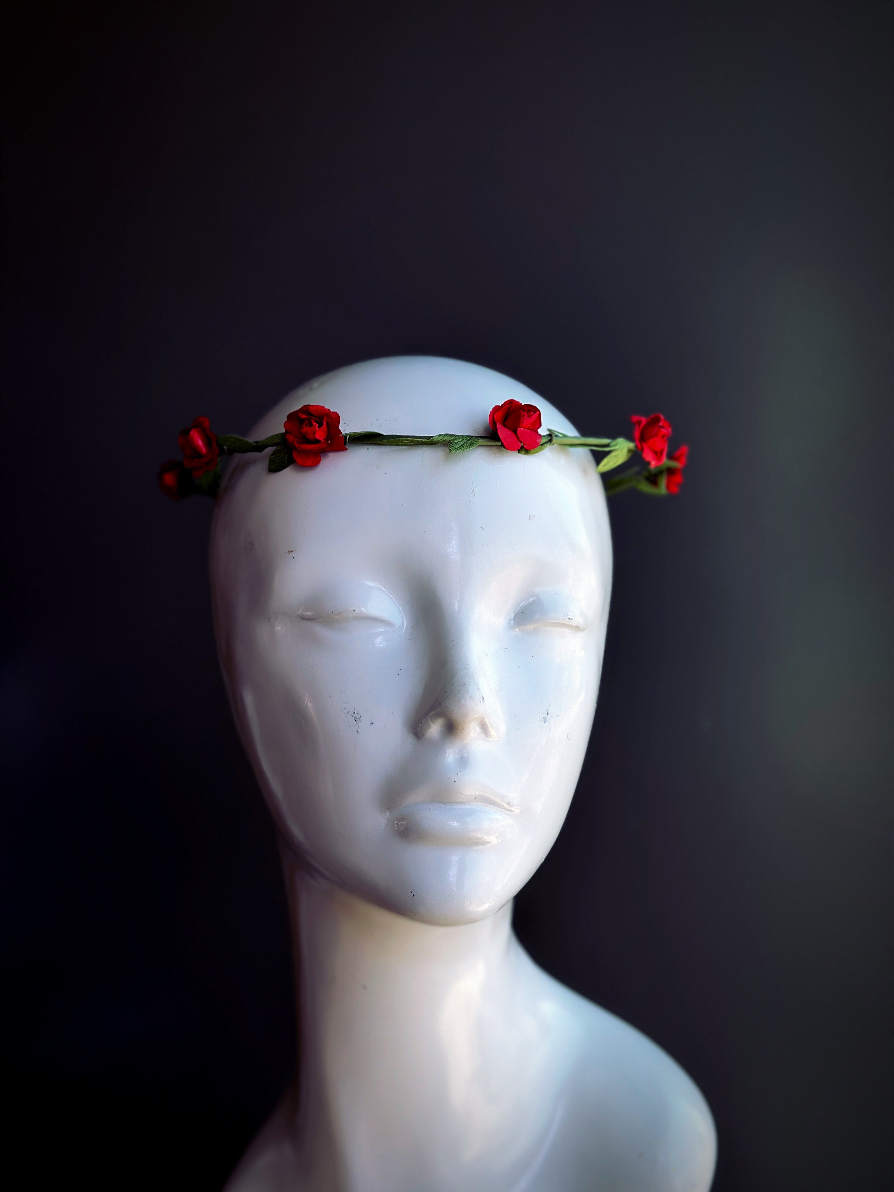 Mini Red Rose Flower Crown