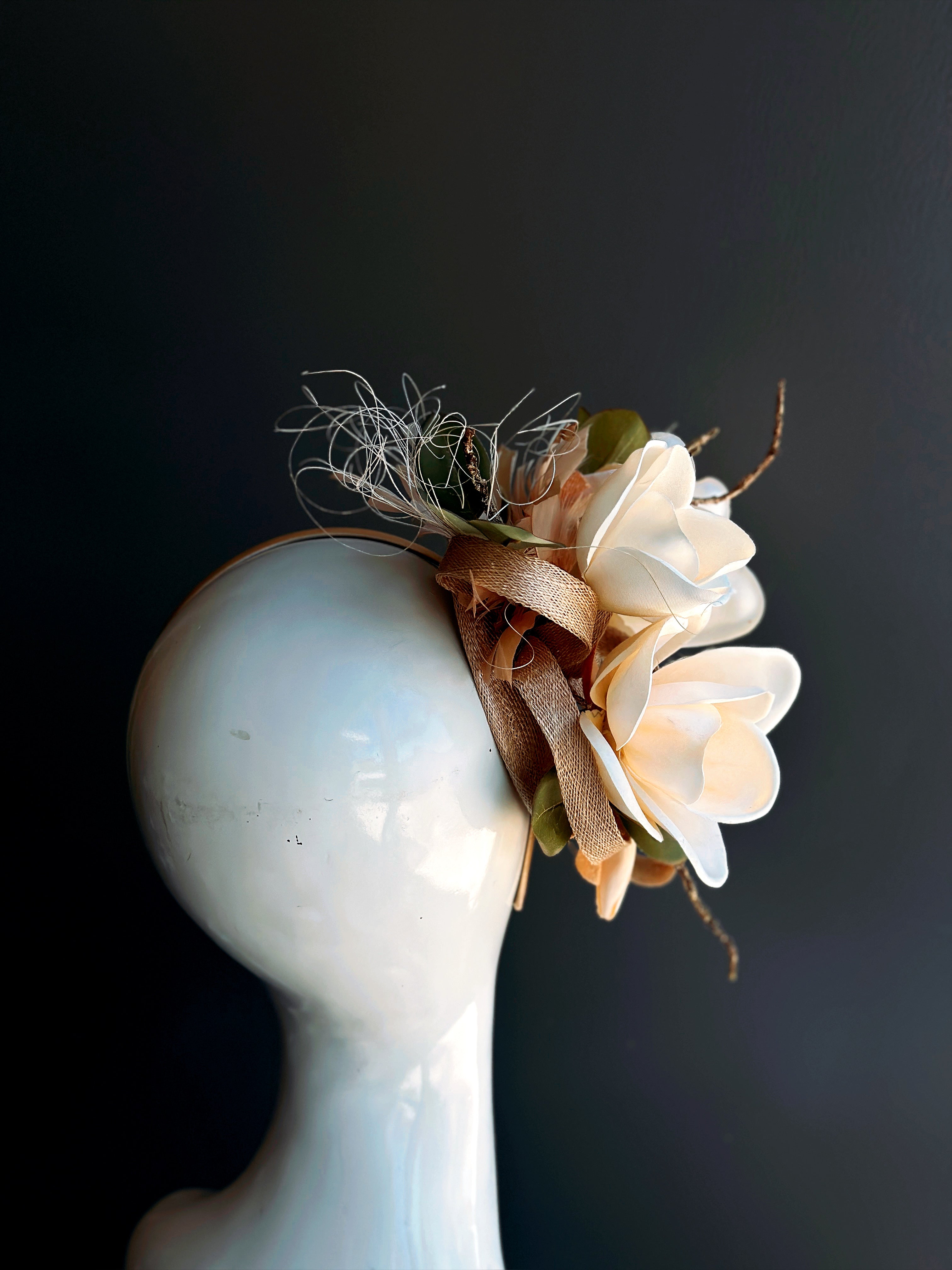 Magnolia - Sinamay Fascinator