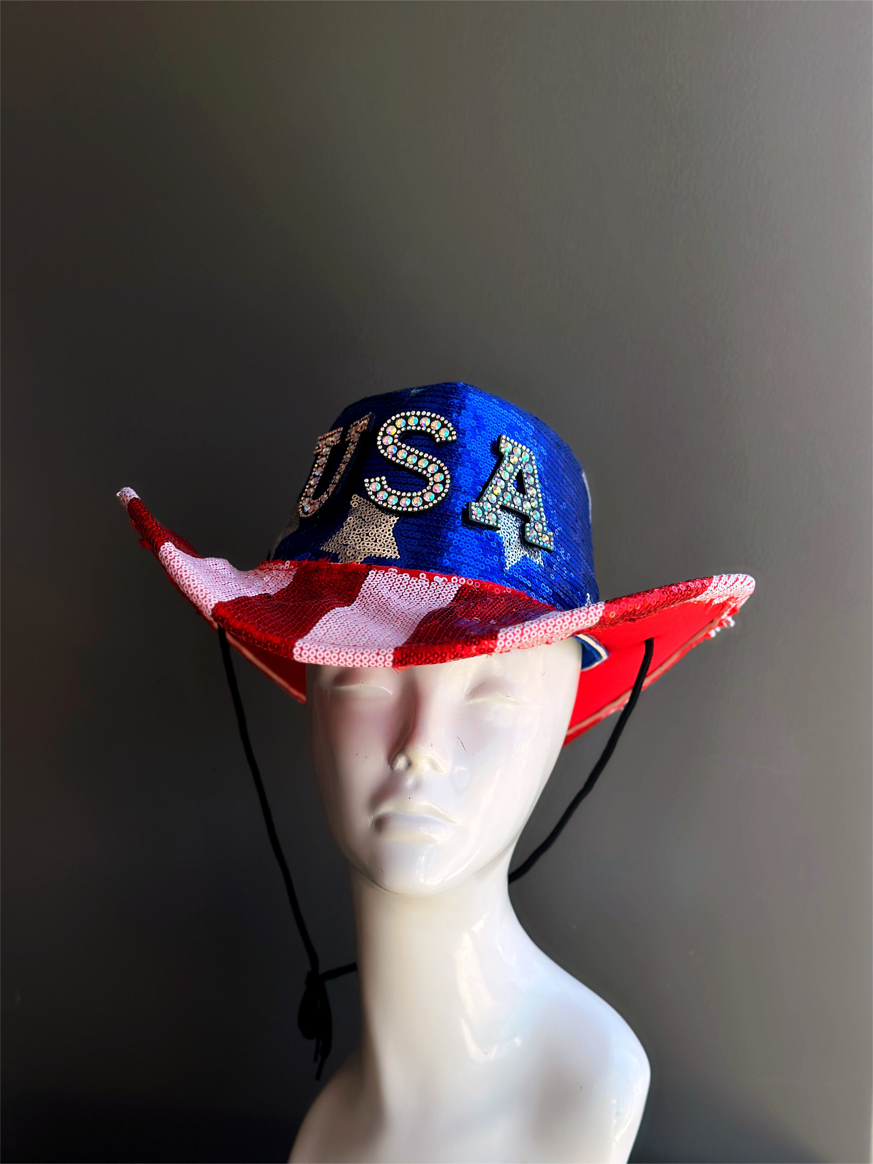 USA Sequin Cowboy Hat