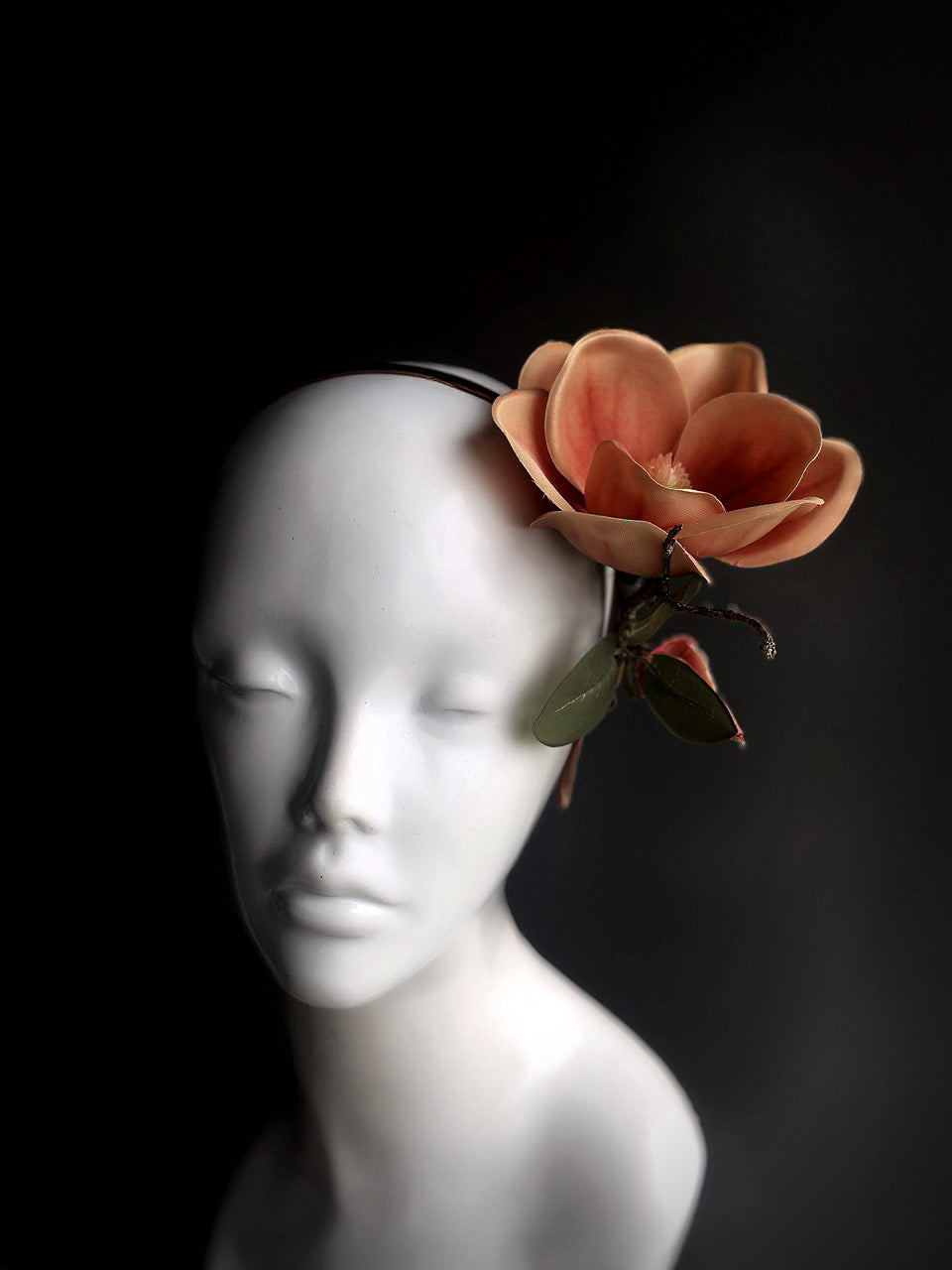 Orange Magnolia Fascinator