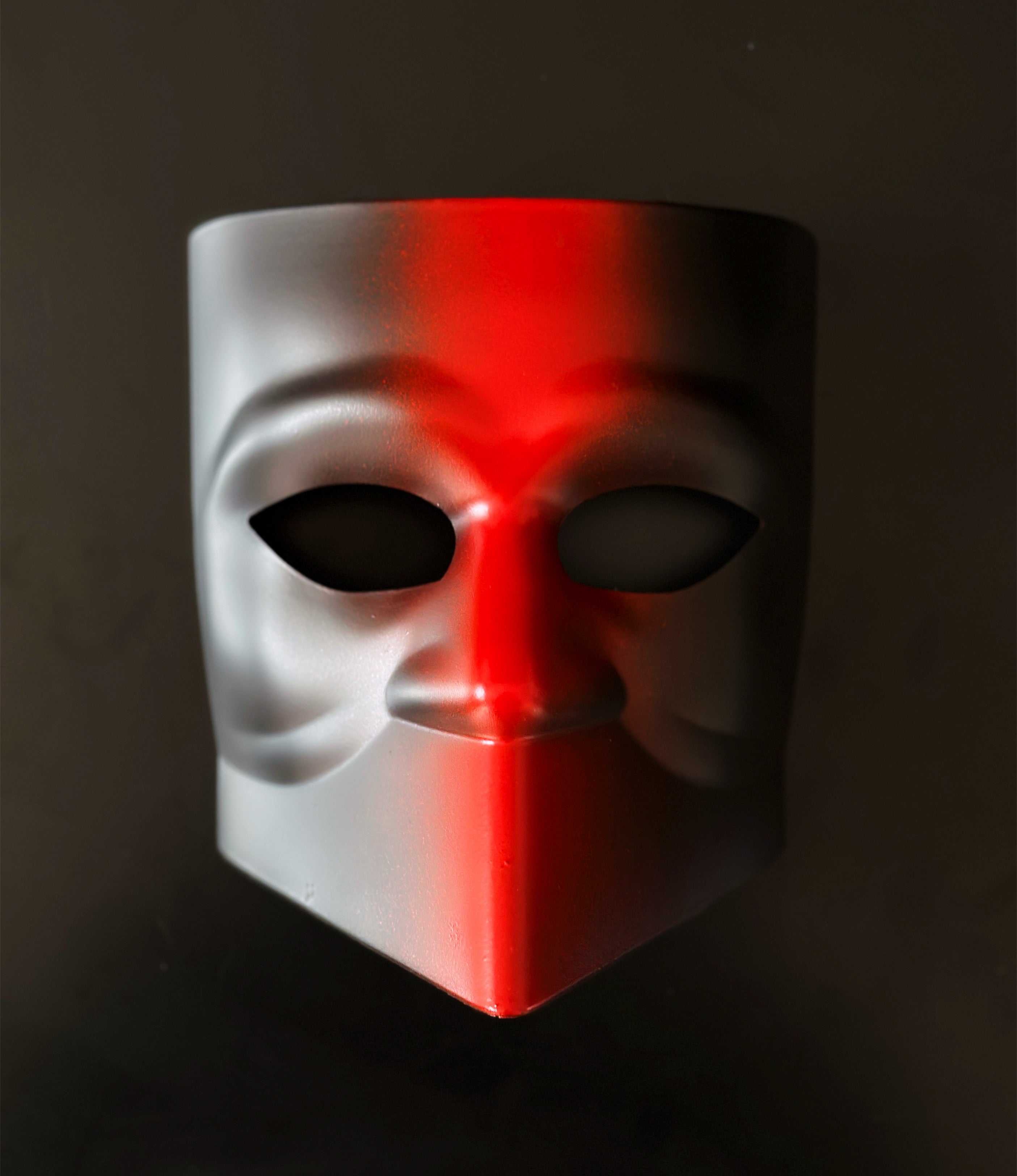 Bauta Mask - Red/Black