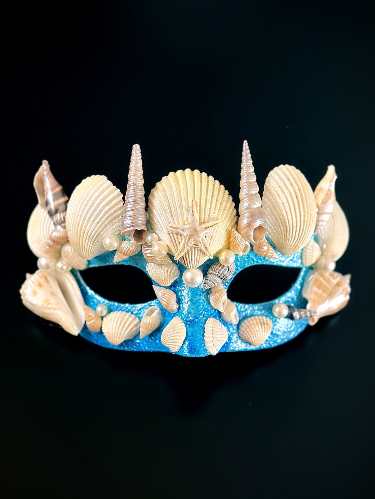Merman Shell Mask - Blue