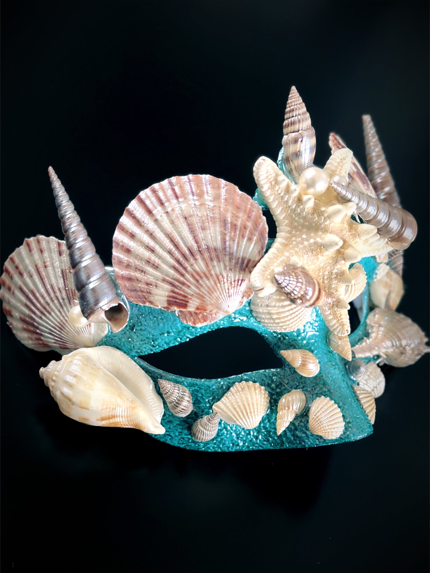 Merman Shell Mask - Turquoise