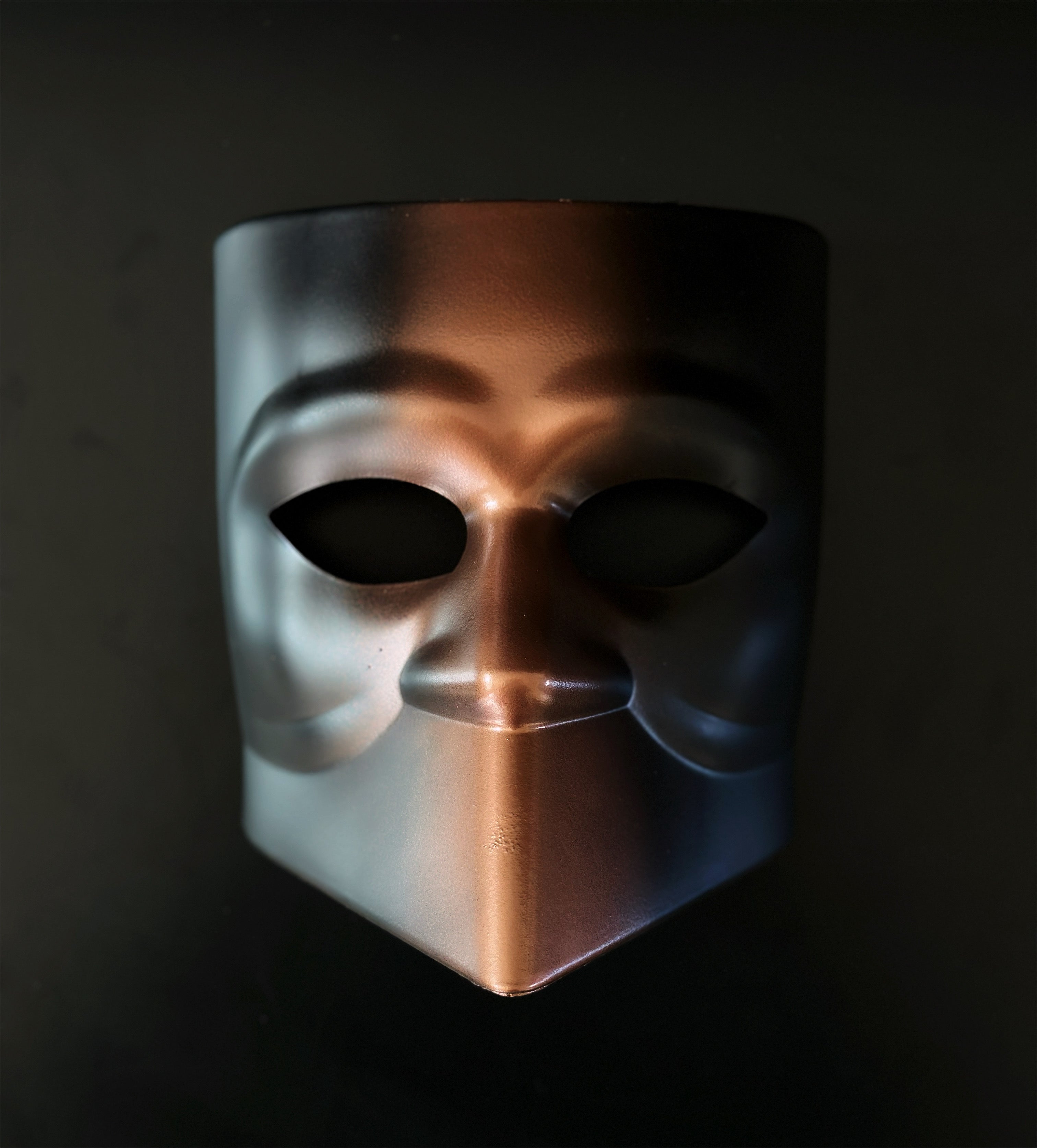Bauta Mask - Copper & Black