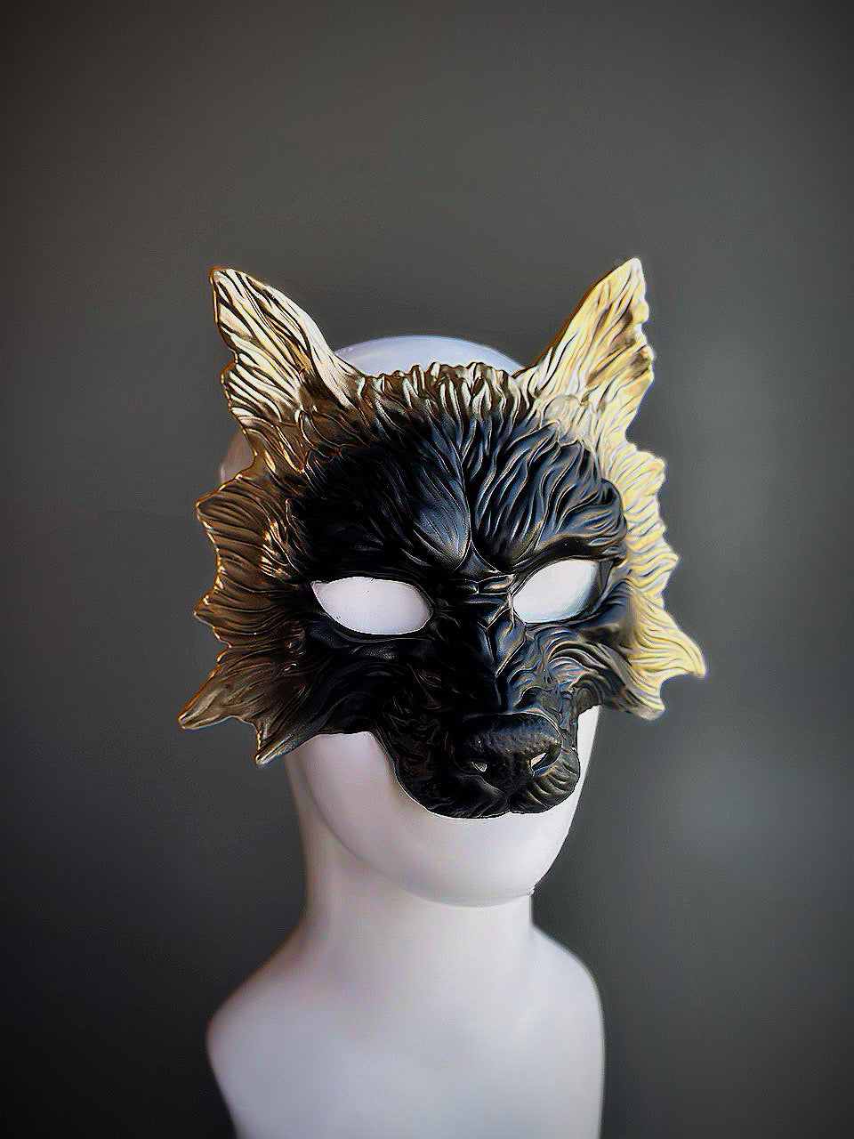 Werewolf Mask - Black/Gold