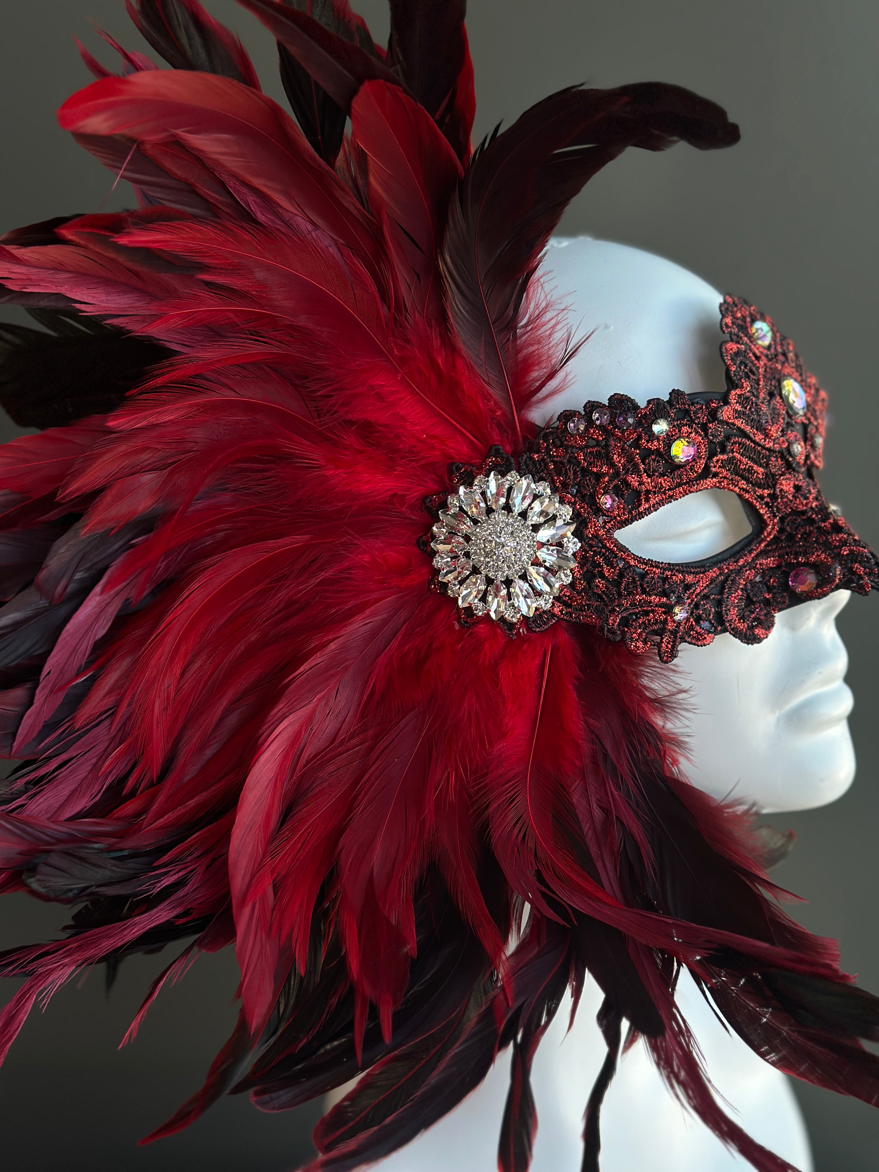 Crimson Plume - Red/Black