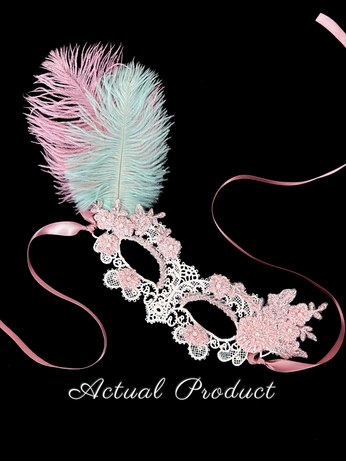 Lace Feather Mask - Marie Antoinette