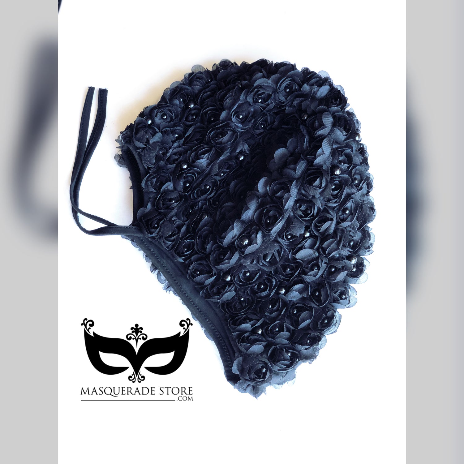 Black Roses & Pearls Full Face Mask