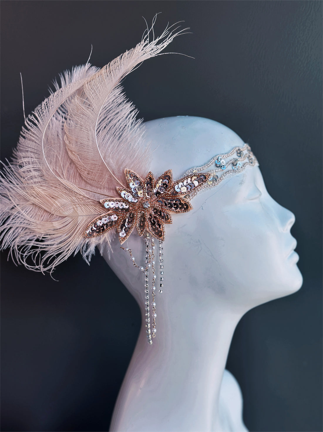 Rosé Rose Crystals Headband