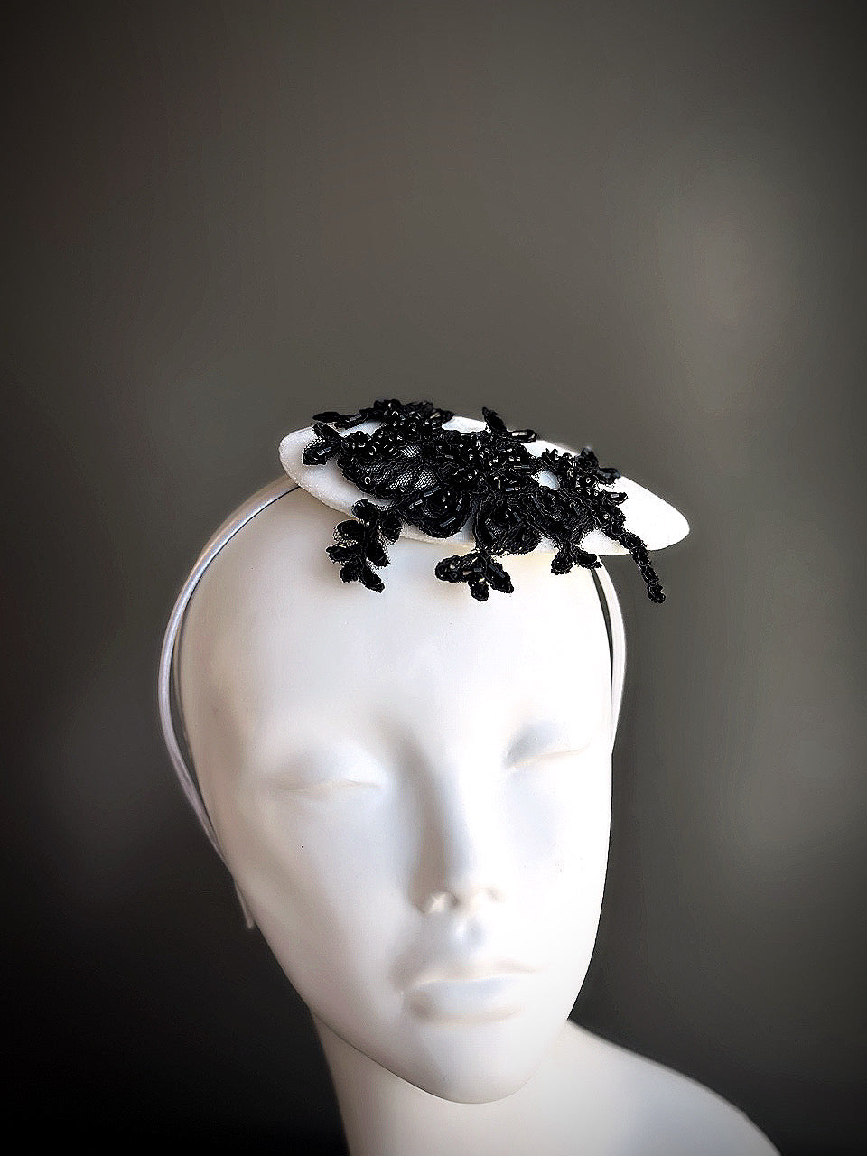 Obsidian Lace - Fascinator Hat