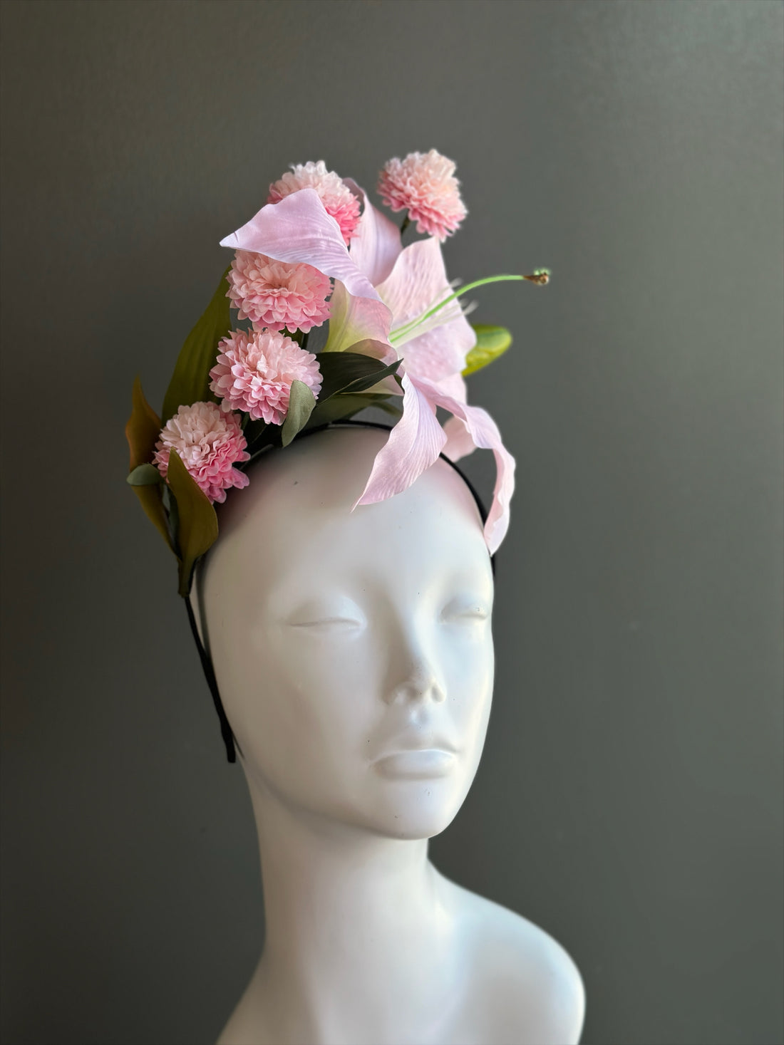 Blush Lily Fascinator - Pink Floral Fascinator