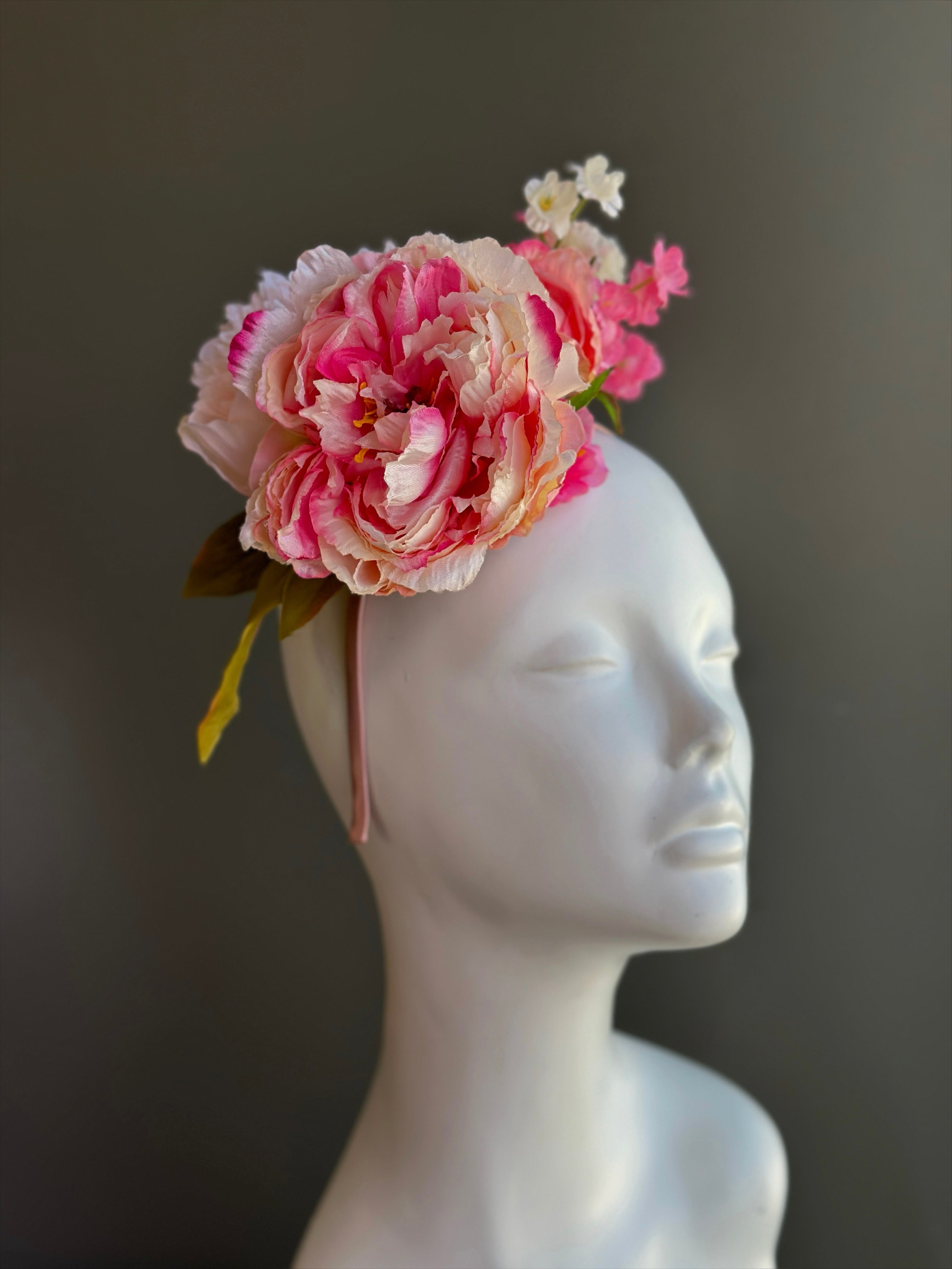 Pink Peony Fascinator