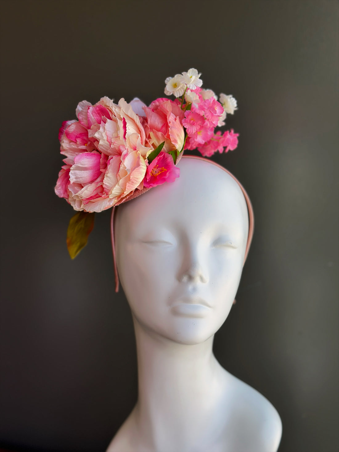 Pink Peony Fascinator