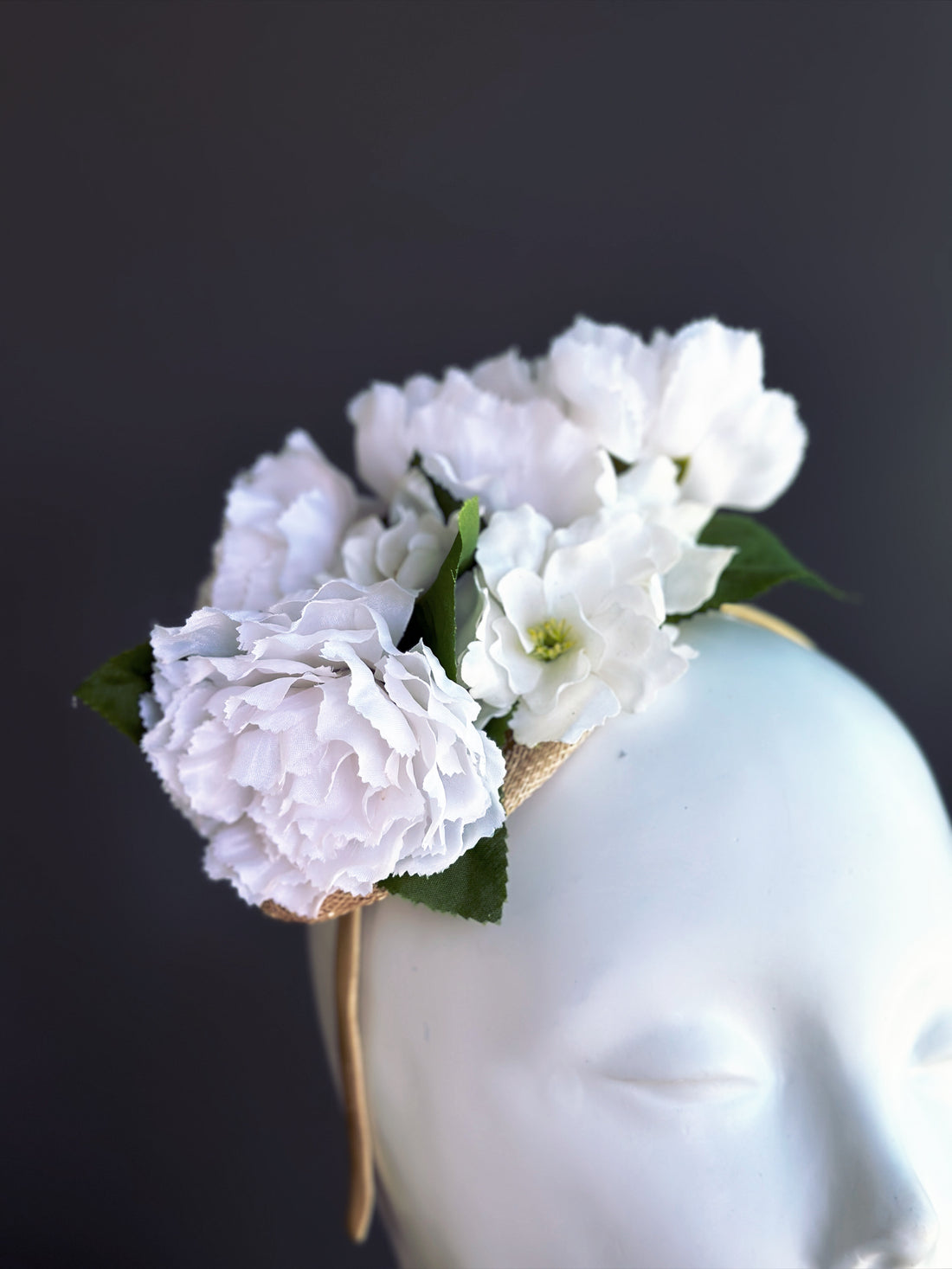 White Hydrangea Blossom Fascinator
