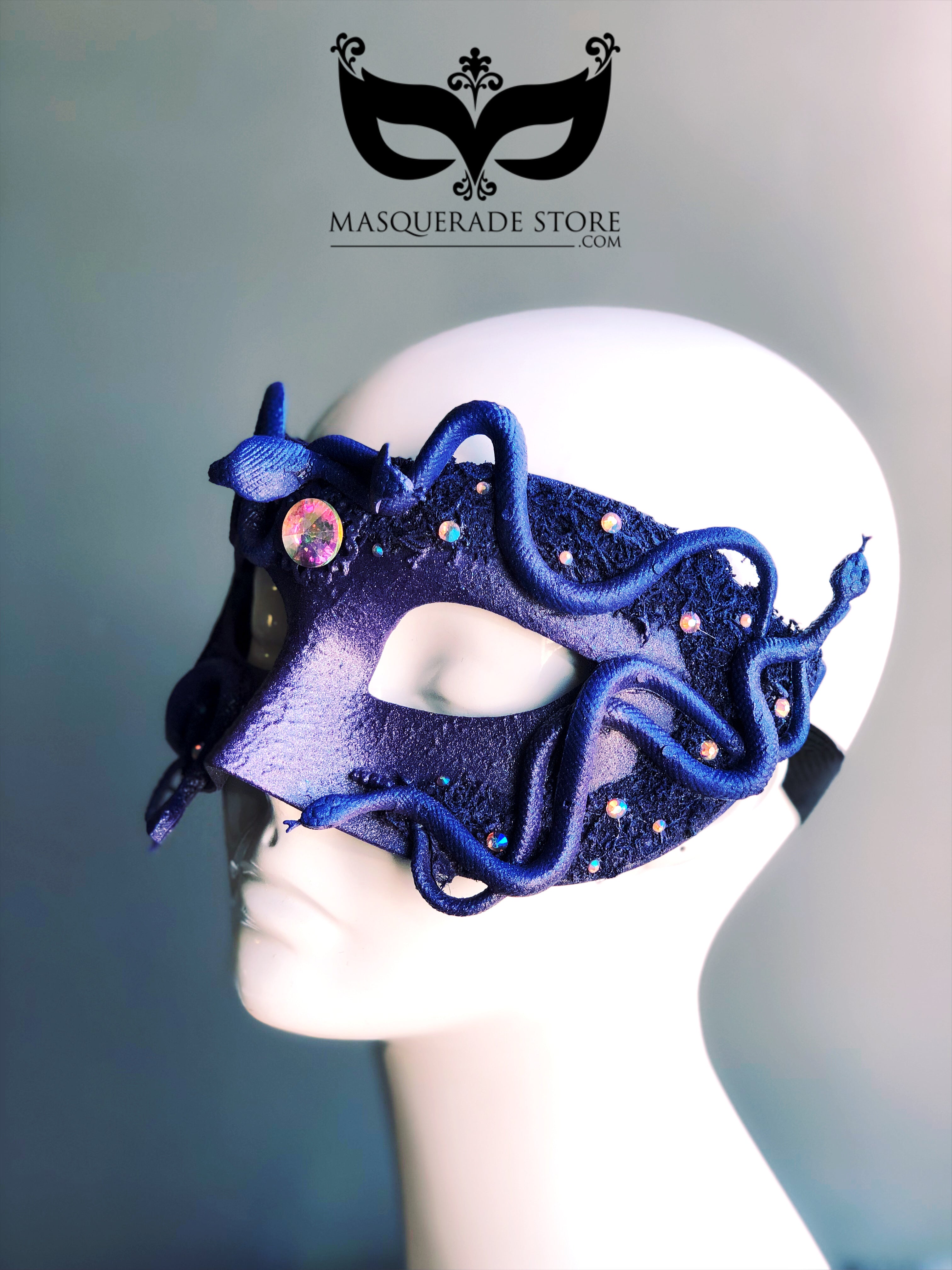 Medusa Snake Mask - Navy