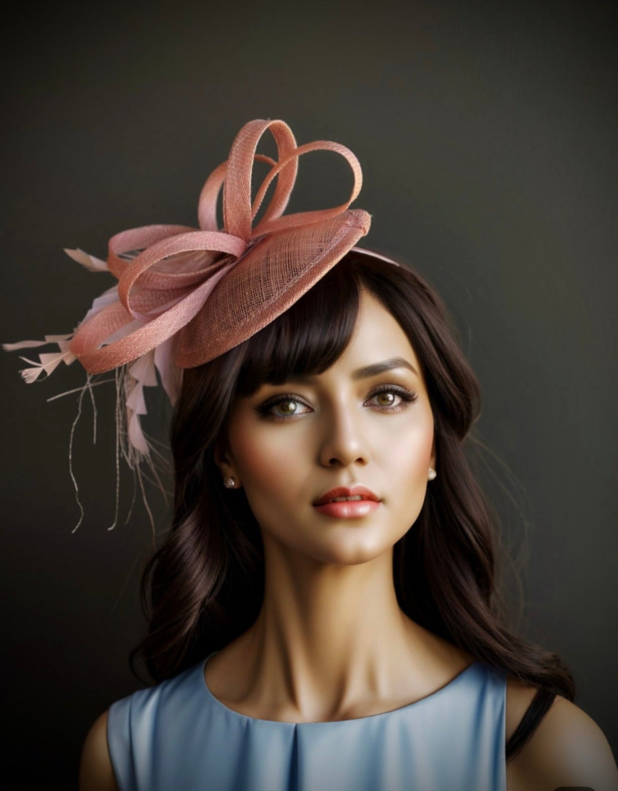 Tea Party Fascinator Hat - Blush Pink