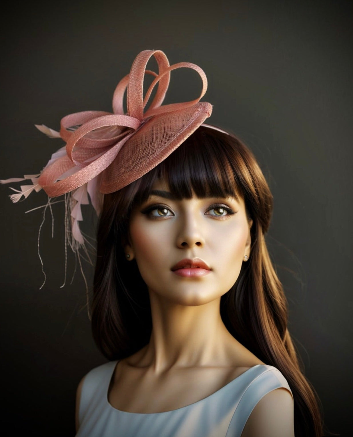 Tea Party Fascinator Hat - Blush Pink